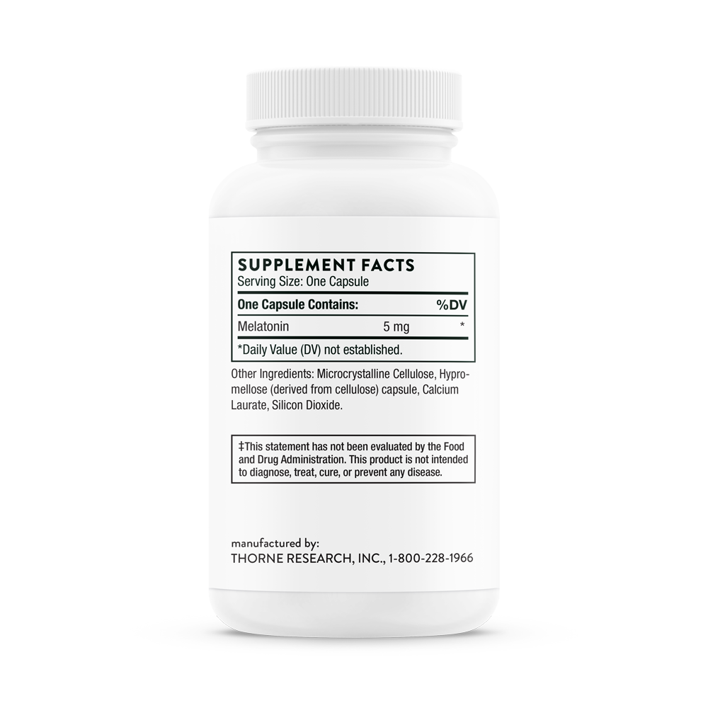 Thorne Melatonin 5mg (SF780) - Premium Sleep Support Supplement for Adults - Promotes Relaxation & Restful Sleep - Ideal for Jet Lag, Shift Work & Nighttime Rest