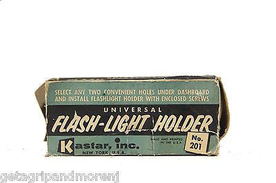 Kastar Universal Flashlight Holder with Rubber Rollers - Vintage Antique Design for Camping, Hiking & Emergency Use