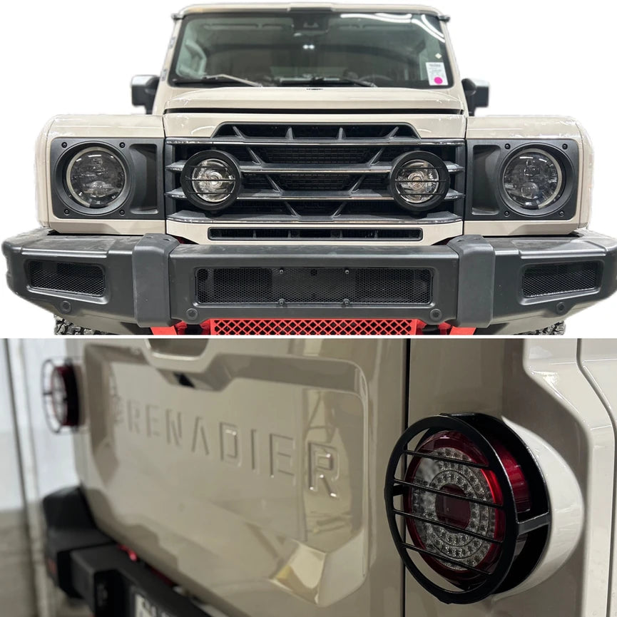 Signature Autosports Offroad Gear Light Guard Kit for 2023+ Ineos Grenadier & Quartermaster - Heavy Duty Protection for Off-Road Adventures & Night Driving