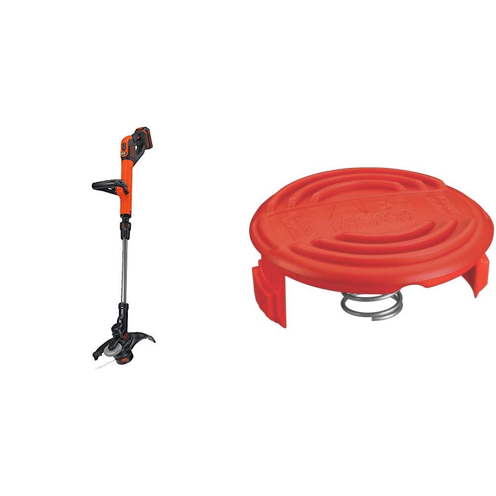 BLACK+DECKER 20V MAX 2-Speed Cordless String Trimmer & Edger with AFS Trimmer Line Cap & Spring (LST522 & RC-100-P) - Perfect for Lawn Edging, Weed Control & Yard Maintenance