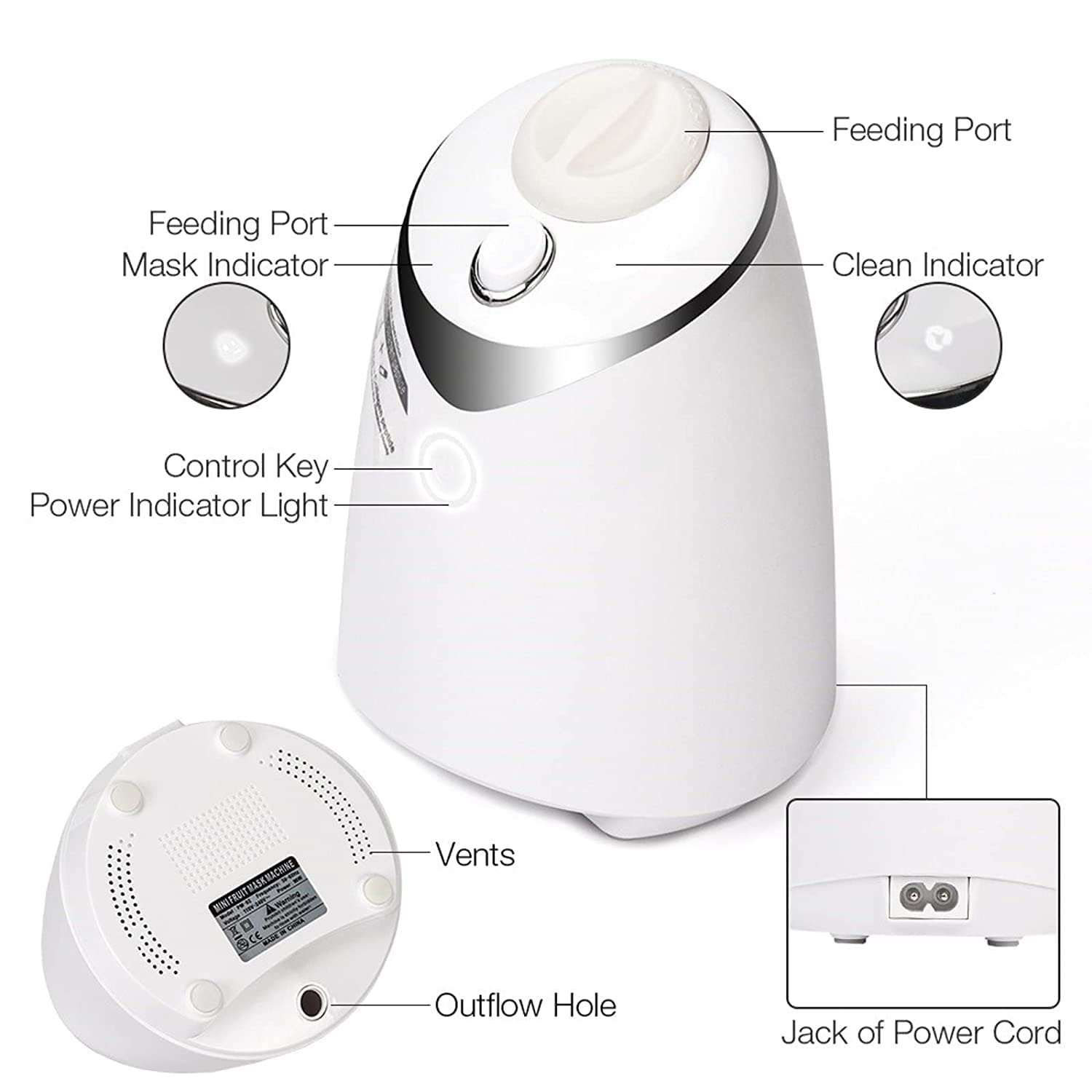 Sisliya DIY Natural Fruit & Vegetable Face Mask Maker - Fresh Collagen Beauty Machine for Glowing Skin - Automatic Facial Mask Maker for Home Spa & Skincare Routine