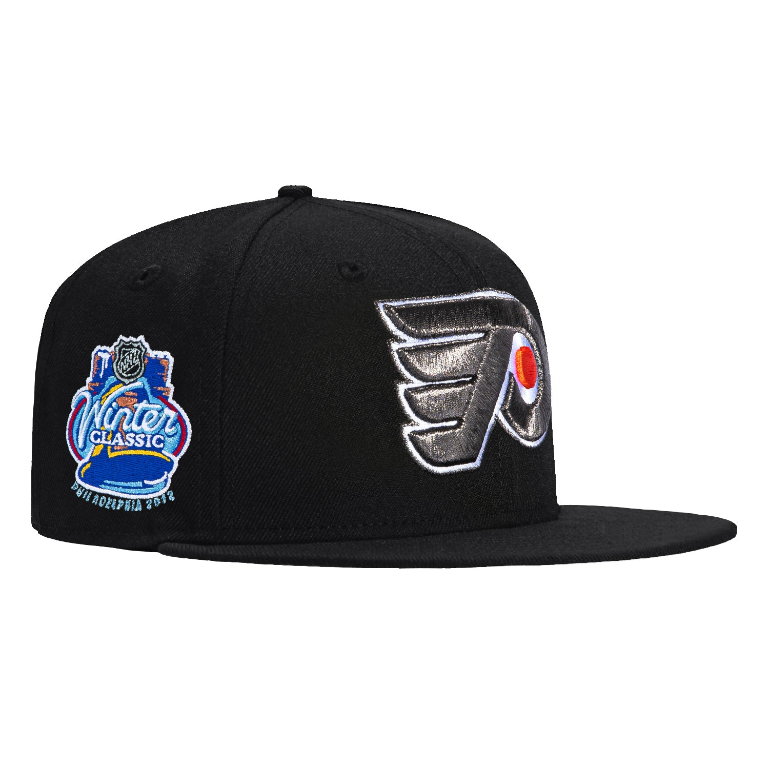 New Era 59Fifty Philadelphia Flyers 2012 Winter Classic Patch Snapback Hat - Black NHL Hockey Cap for Men & Women - Perfect for Games, Collecting & Streetwear Fashion