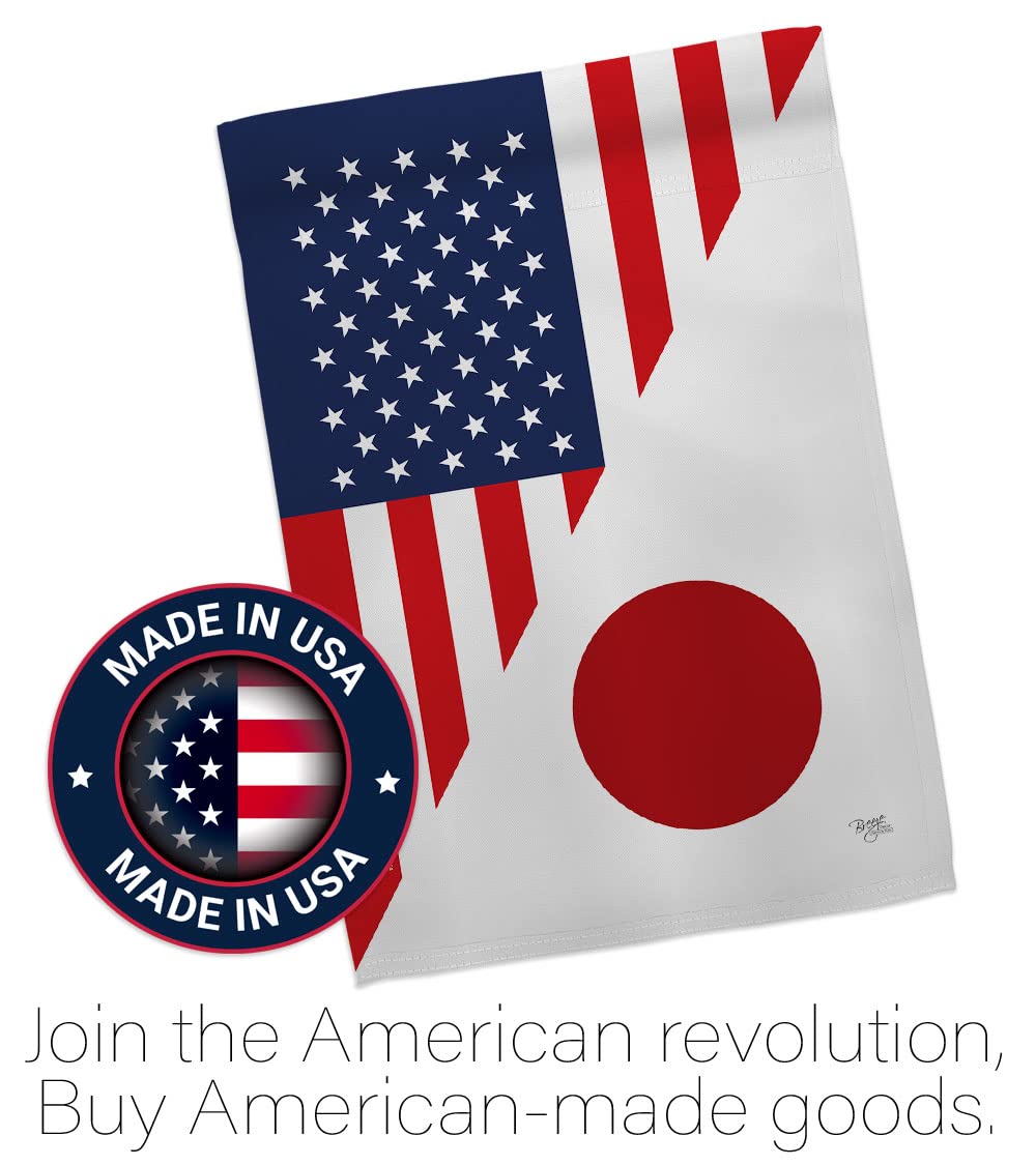 US Japan Friendship Garden Flag - Double-Sided Yard Decoration for Home & Gifts