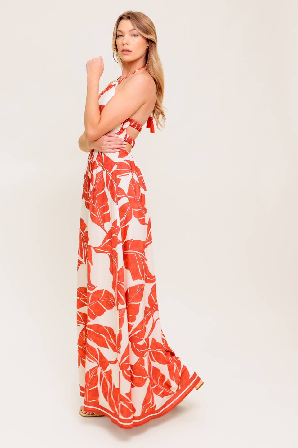 Marley Maxi Dress - Tropical Halter Maxi Dress for Women | Beach Vacation, Summer Party & Boho Outfit
