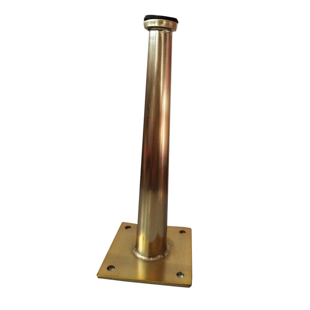 4 Pack Wrought Iron Gold Furniture Legs - 8 Inch Straight/Slant Feet for Sofa, Coffee Table, Bed & More - Heavy Duty Metal Table Legs for DIY Furniture Projects & Home Decor