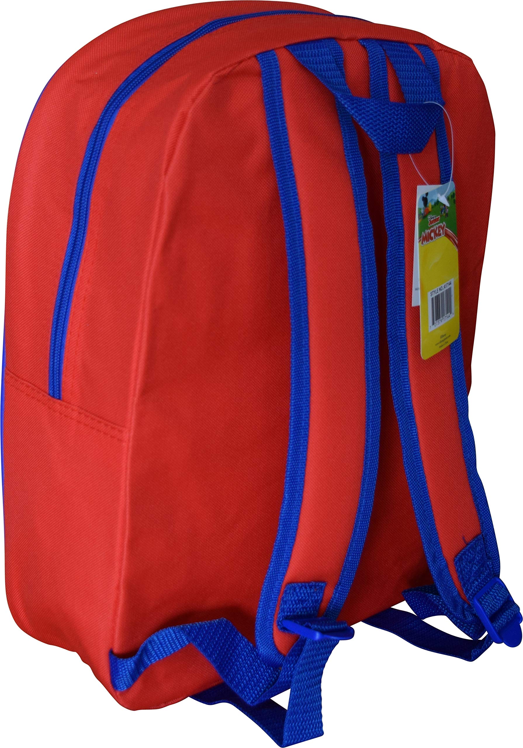 Mickey Mouse 15 Inch Kids Backpack for School - Red and Blue Disney Character Backpack - Perfect for Elementary Students, Daycare & Disney Theme Parks
