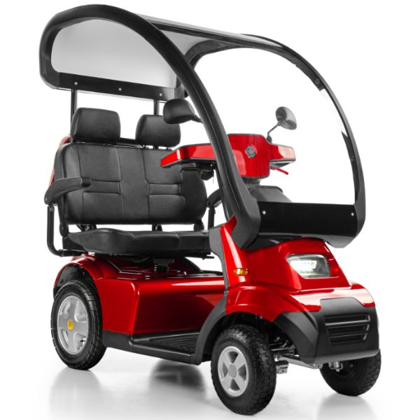 AFIKIM Afiscooter S4 Heavy Duty Mobility Scooter - Dual Seat Electric Scooter for Adults - Ideal for Outdoor & Indoor Use, Shopping, Travel & Daily Commuting