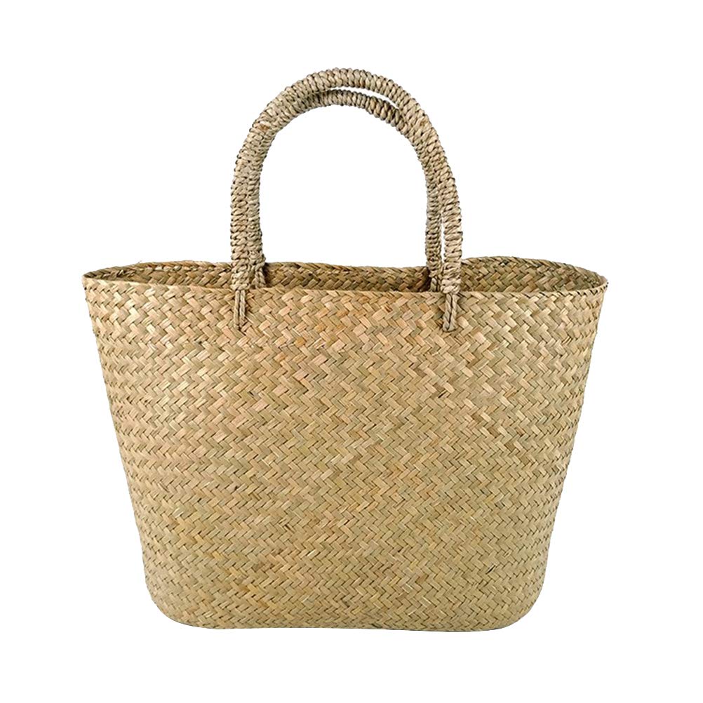 FENICAL Woven Straw Beach Bag for Women - Lightweight Summer Shoulder Tote Bag, Small Size - Perfect for Pool, Vacation & Outdoor Activities