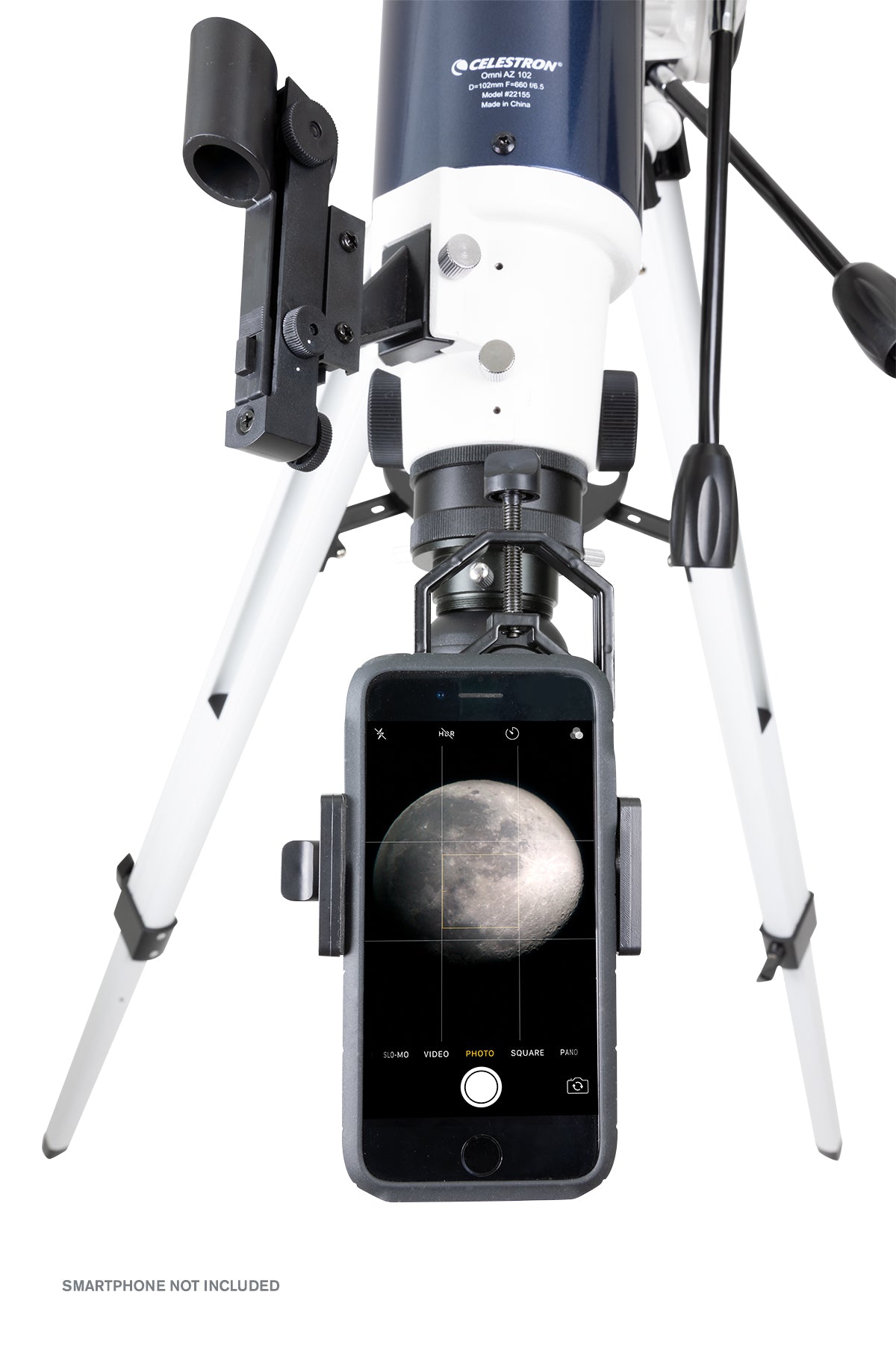 Premium Used Omni AZ 102 Telescope with Smartphone Adapter - Portable Astronomy Telescope for Stargazing, Moon & Planet Observation - Perfect for Beginners & Hobbyists (Backyard, Camping, Travel)
