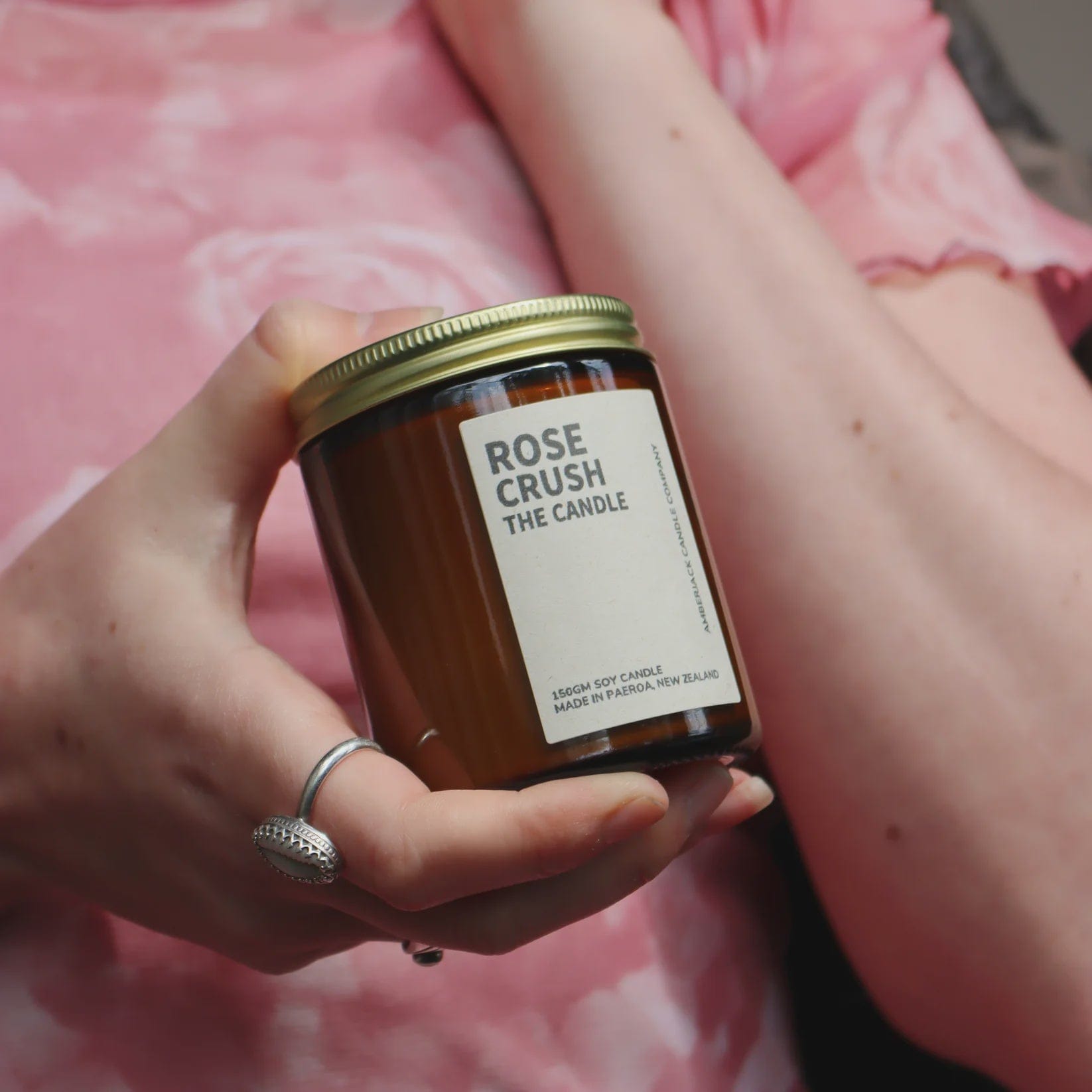 Rose Crush Soy Candle - Small Scented Candle for Home, Relaxation & Romantic Ambiance | Natural Soy Wax, Long-Lasting Fragrance | Perfect for Bedroom, Bathroom & Gift Giving