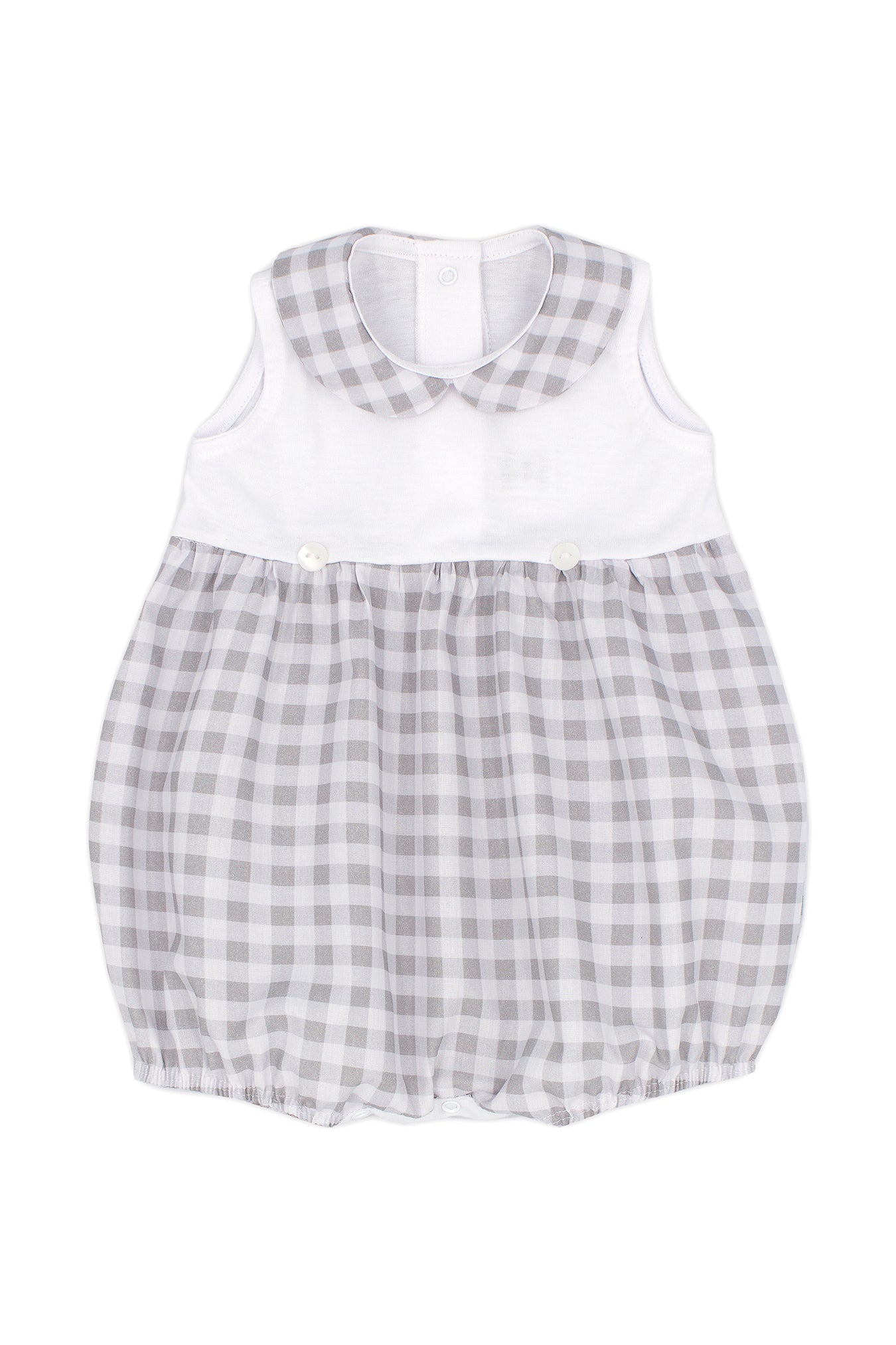 Reginald Grey Gingham Romper for Women - Stylish Summer Jumpsuit with Pockets | Perfect for Beach, Picnic & Casual Outings