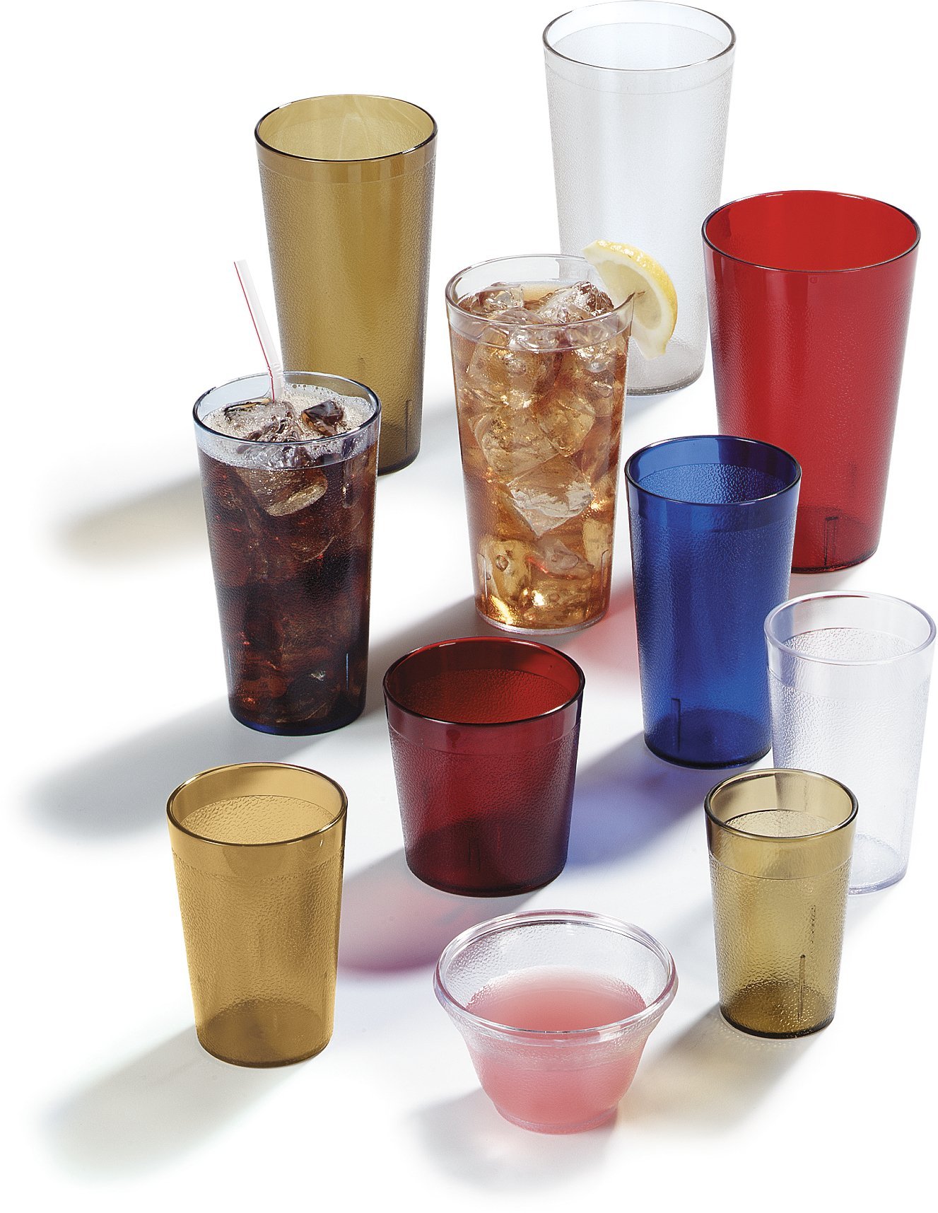 BPA-Free 8 oz Amber Plastic Tumbler - Shatter-Resistant & Stackable Drinking Cup (Pack of 72) - Perfect for Restaurants, Cafes, Parties & Outdoor Events