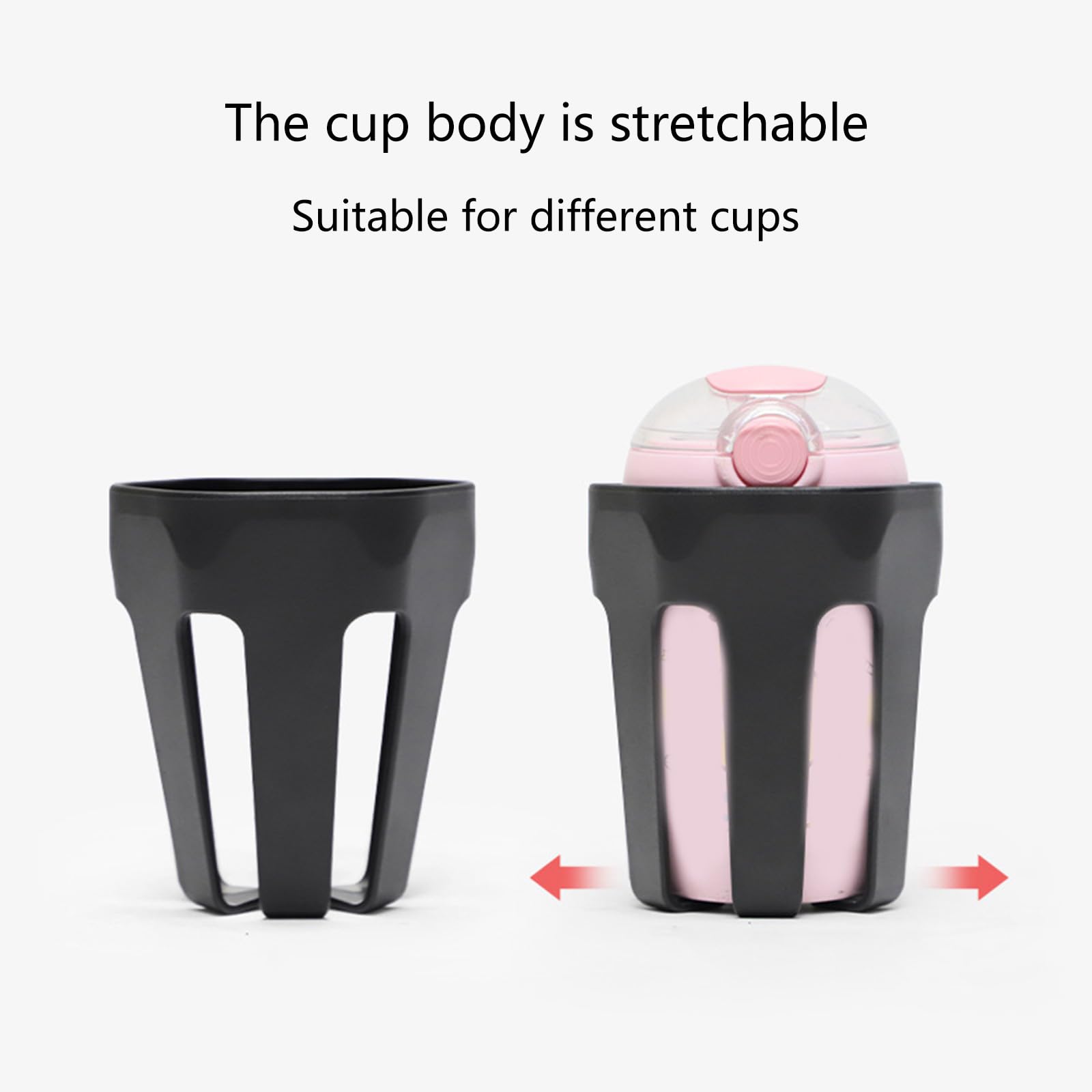 Universal Baby Stroller Cup Holder - Adjustable Armrest Mount for Water Bottles, Phones & Snacks - Fits Most Prams & Pushchairs - Perfect for Walks, Shopping & Traveling with Baby