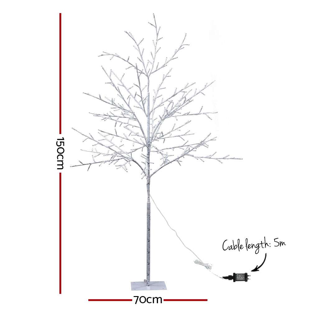 1.5M Pre-Lit Christmas Tree with 304 Warm White LED Lights - Perfect for Holiday Home Decor, Office, and Party Festive Lighting