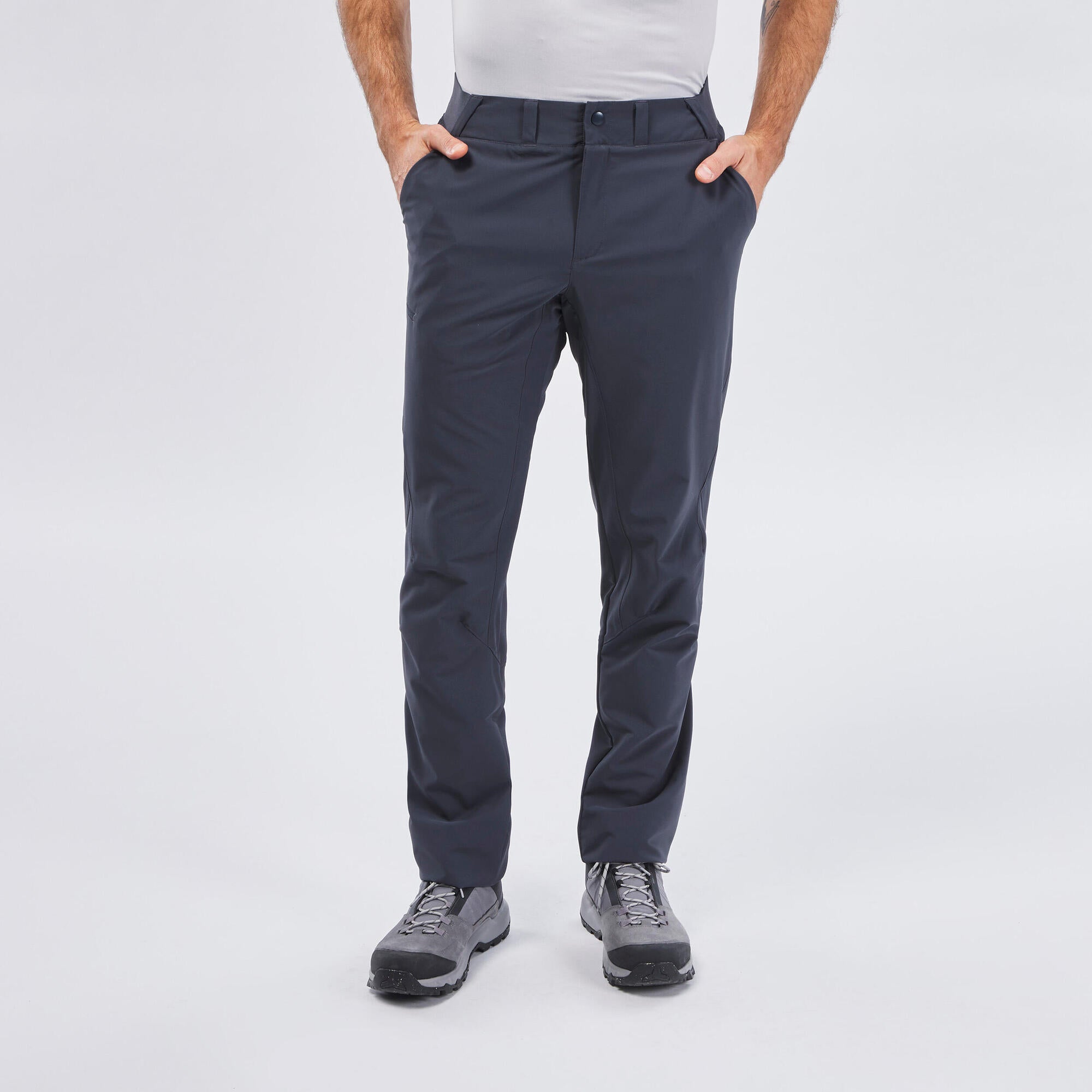 Quechua Men's MH100 Hiking Pants - Lightweight Quick-Dry Outdoor Trekking Trousers for Camping & Mountain Climbing