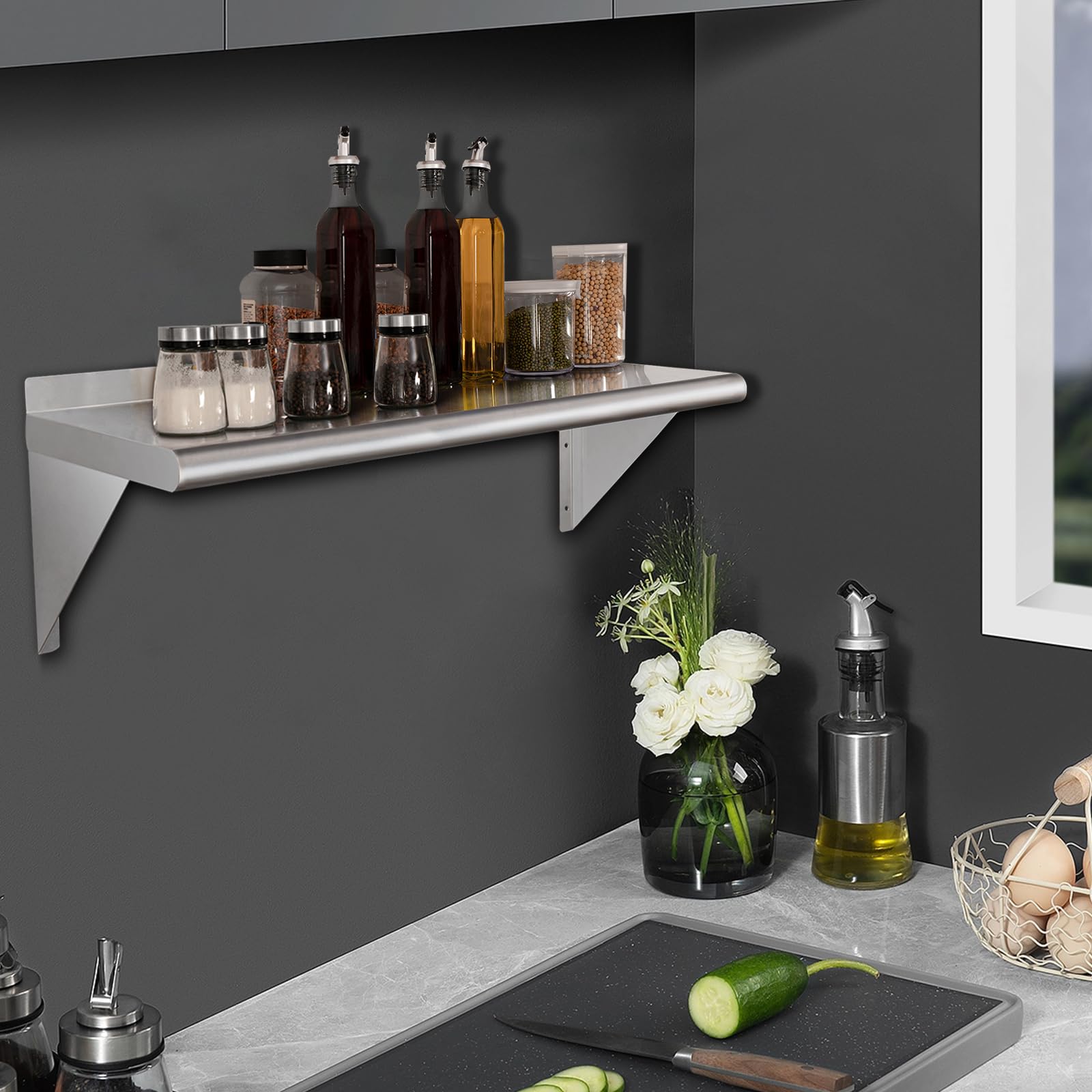 Stainless Steel Wall Mount Shelf 14