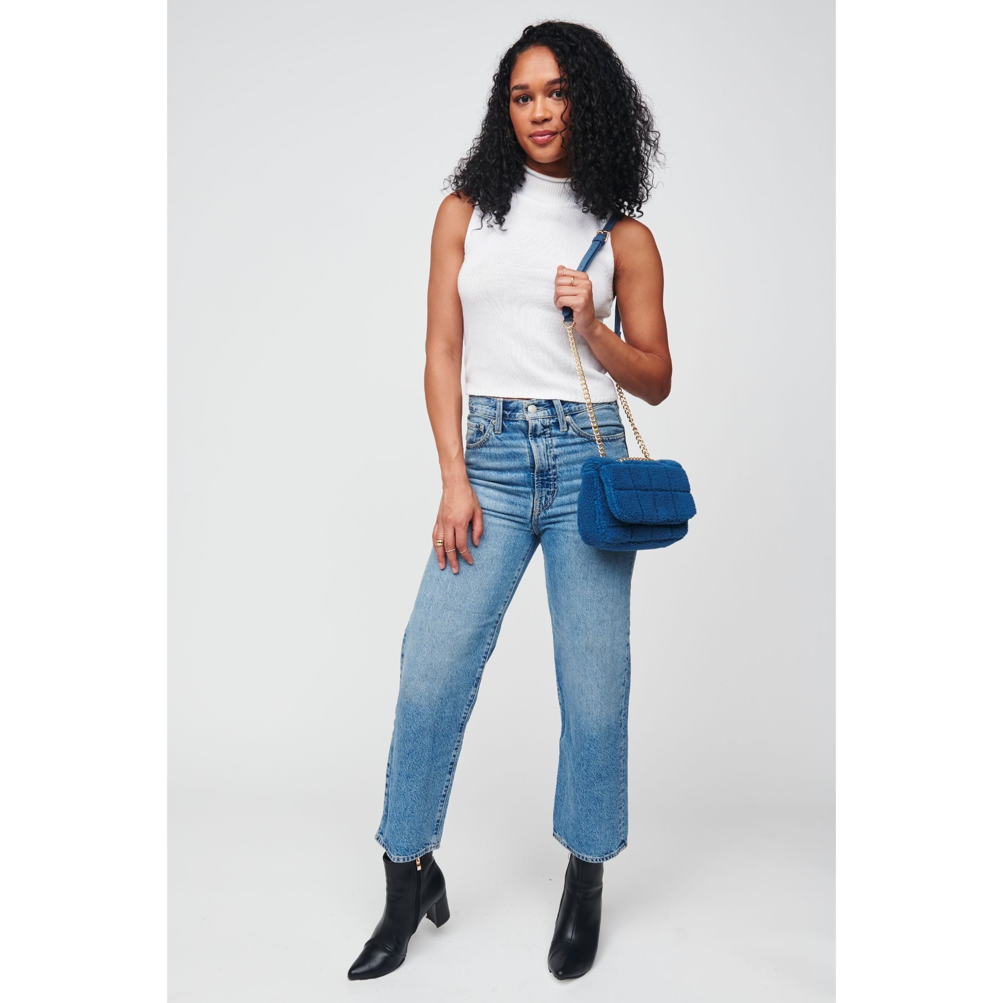 Ryeland Sherpa Crossbody Bag for Women - Soft Fleece Shoulder Purse with Adjustable Strap, Perfect for Travel, Shopping & Daily Use