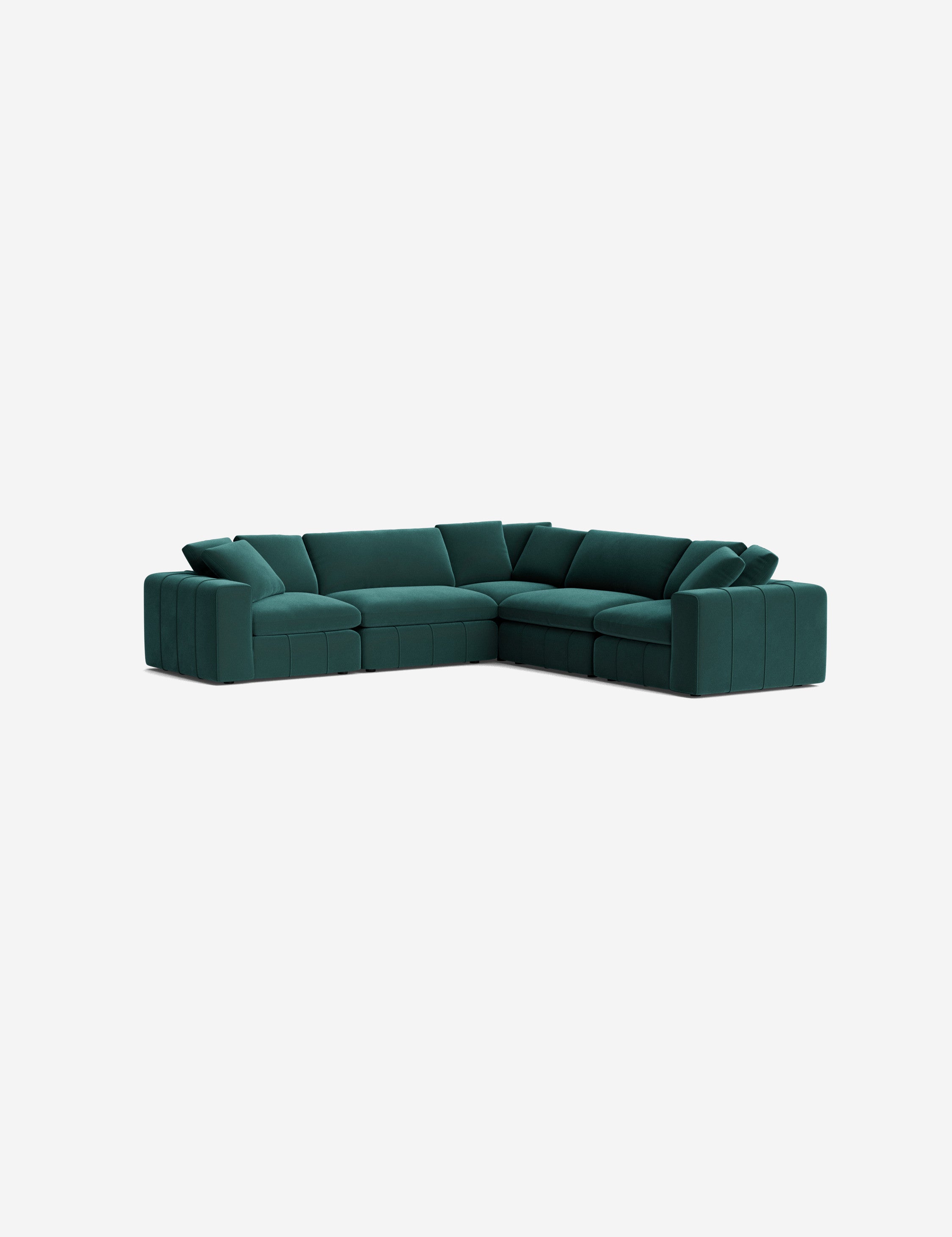 Capella Modular Corner Sectional Sofa - Modern L-Shaped Couch with Reversible Chaise, Soft Fabric Upholstery - Perfect for Living Room, Family Room & Home Theater