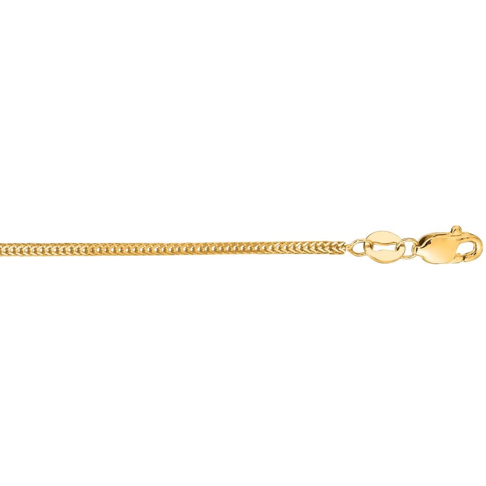 14K Gold 1mm Foxtail Chain Necklace - Dainty & Delicate Gold Chain for Women - Perfect for Layering, Gift Giving & Everyday Wear