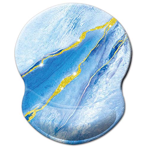 Ergonomic Mouse Pad with Wrist Support - Non-Slip Desk Mat for Office, Computer, Laptop & Mac - Durable Comfortable Lightweight Mousepad (Marble Design, 8