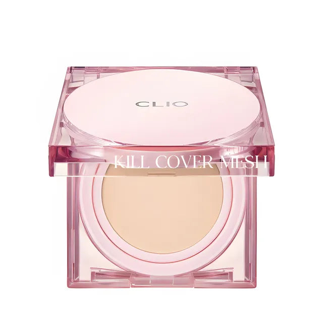 CLIO Kill Cover Mesh Glow Cushion Foundation Set - Hydrating & Full Coverage Makeup Base for Flawless Skin | Perfect for Daily Wear, Special Occasions & On-The-Go Touch Ups
