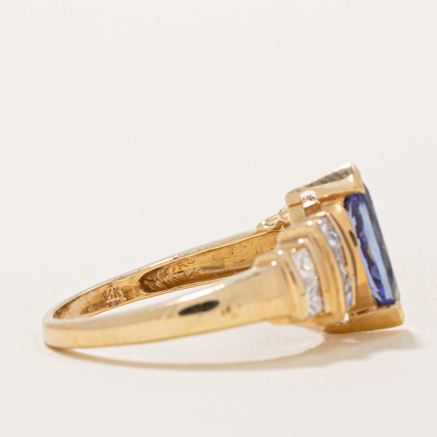 Exquisite 1.10ct Tanzanite & 0.60ct Diamond Cocktail Ring - Size 6.75 | Elegant Jewelry for Women | Perfect for Evening Parties, Weddings & Special Occasions