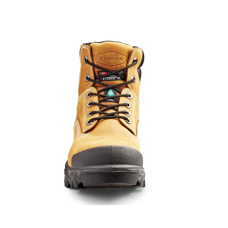 Terra Sentry 2020 Men's 6-Inch Composite Toe Work Boots - Safety Steel Toe Work Shoes with Bumper Toe Protection, TR0A4NQEFWE, Brown - Ideal for Construction, Warehouse & Industrial Work