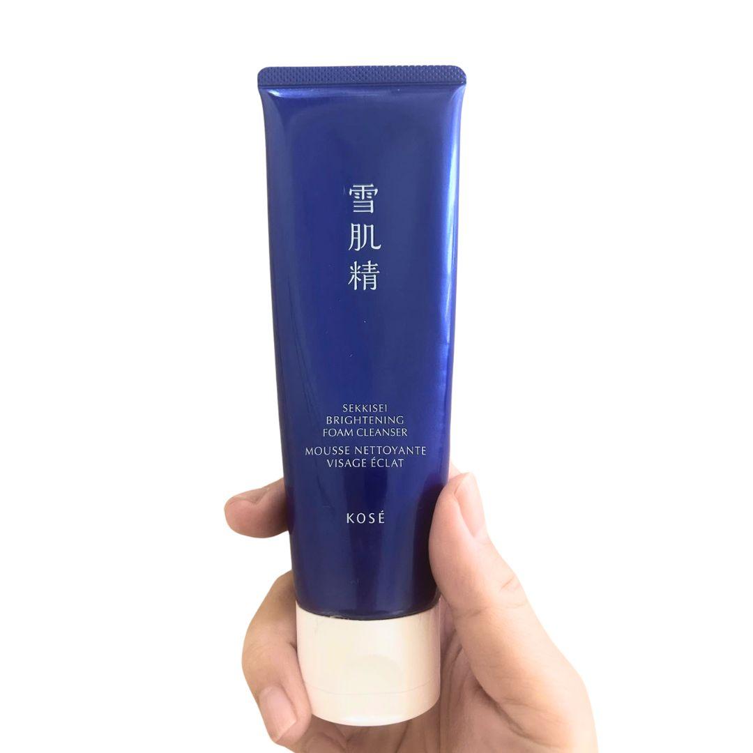 Kosé Sekkisei Brightening Foam Facial Cleanser 130g - Japanese Whitening Face Wash for Glowing Skin - Perfect for Morning & Night Skincare Routine