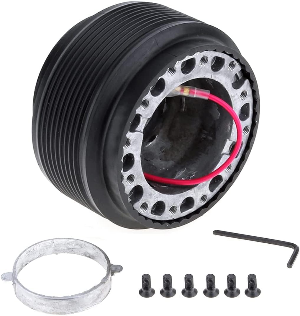 Aluminum & Plastic Quick Release Steering Wheel Hub Adapter Kit with 6 Bolts - Compatible with TOYOTA Vehicles | Perfect for Racing, Drifting & Car Modifications