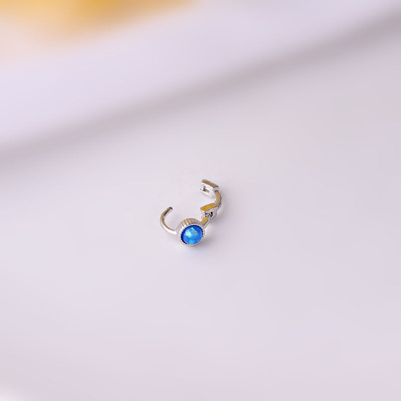 18K Gold Huggie Hoop Earrings with Opal - Small Cartilage Hoops for Women | Dainty Everyday Jewelry, Perfect for Work, Date Night & Gifts