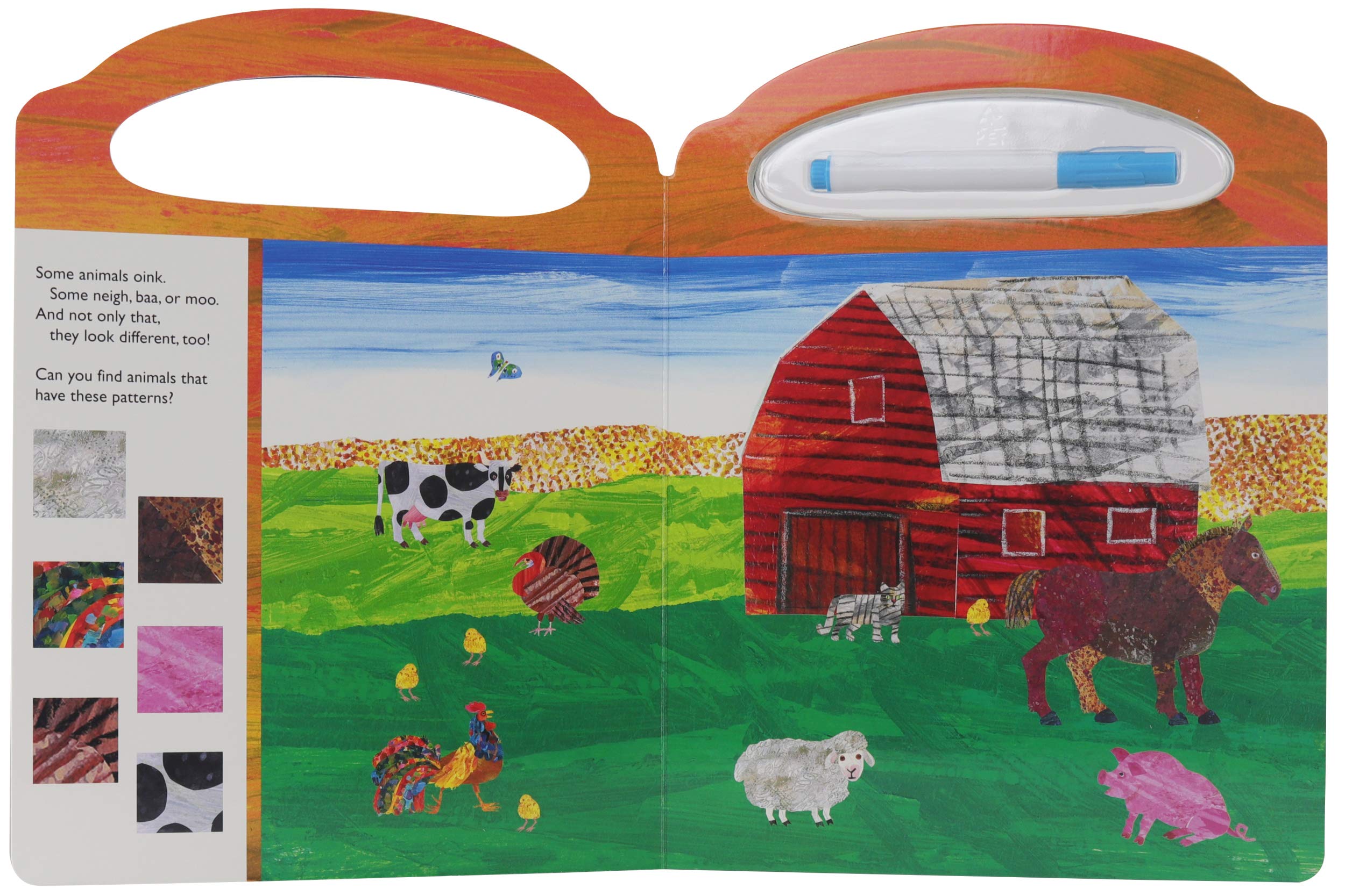 World of Eric Carle Write-and-Erase Look and Find Activity Book - Wipe Clean Learning Board for Kids - Reusable Preschool Learning Toy for Alphabet, Numbers & Shapes - Perfect for Travel & Classroom Use