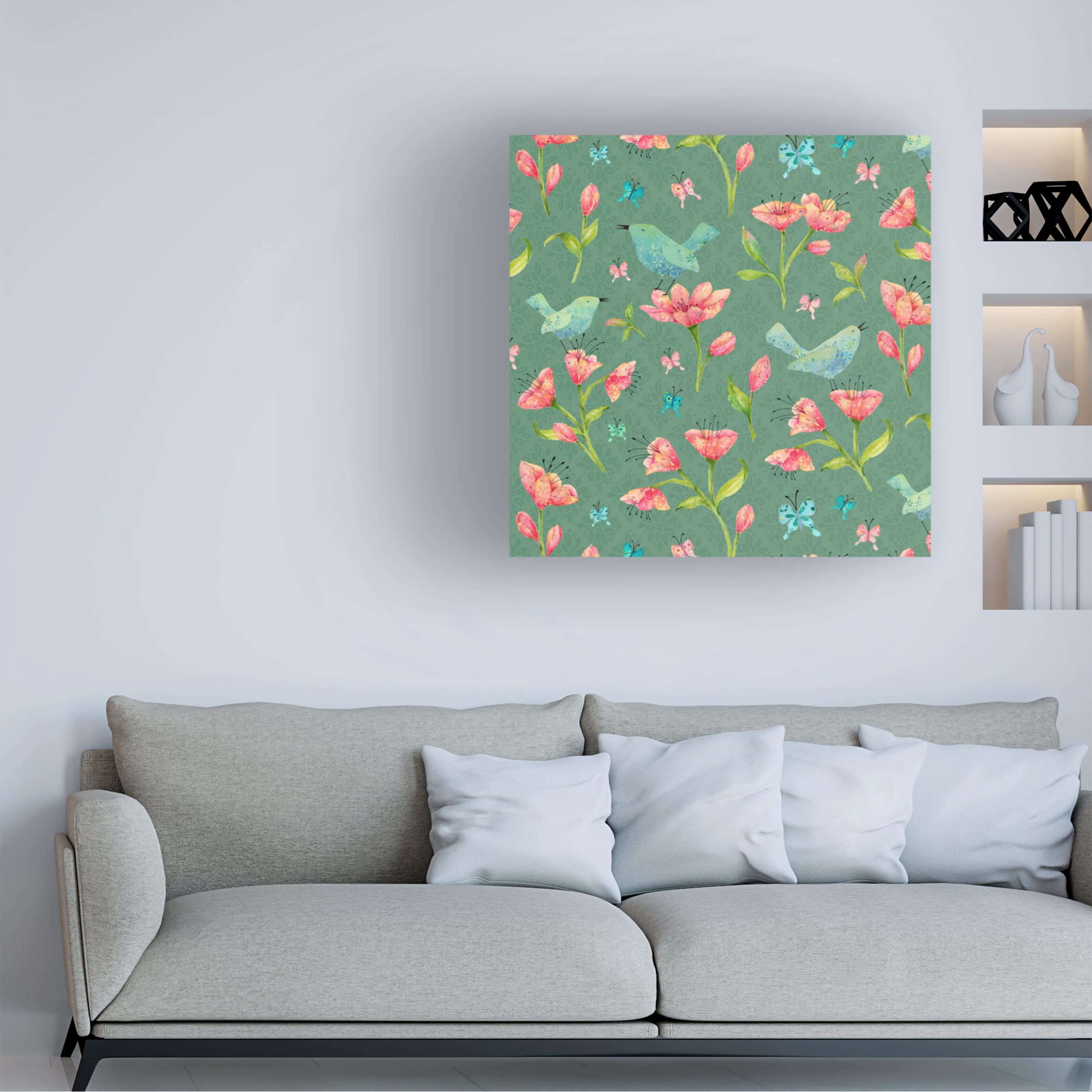 Trademark Fine Art 'Peace Love Joy Pattern' Canvas Wall Art by Yachal Design - Perfect for Living Room, Bedroom & Office Decor