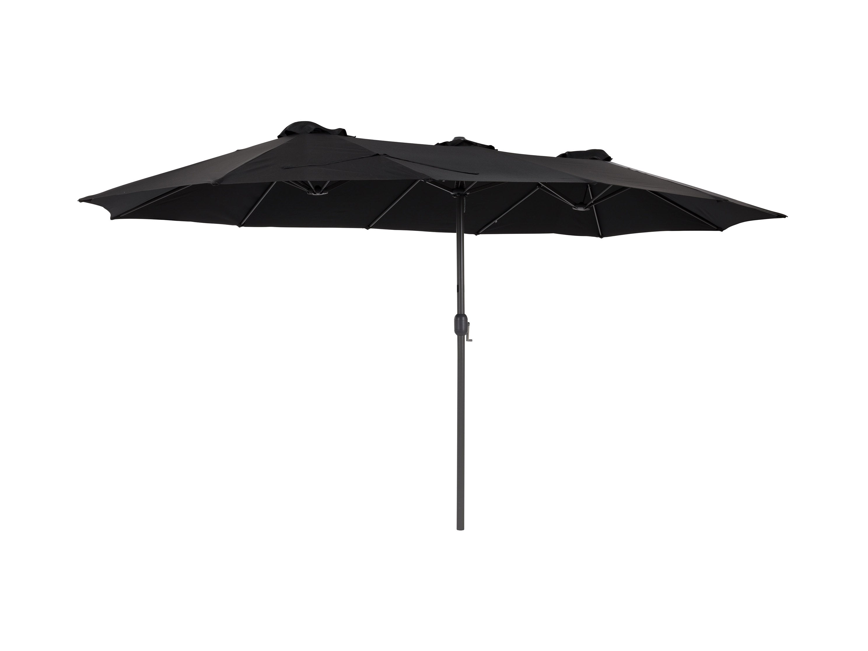 15ft Black Double Patio Umbrella - Outdoor Sun Shade for Pool, Garden, and Backyard - Heavy Duty Cantilever Umbrella with Wind Vent
