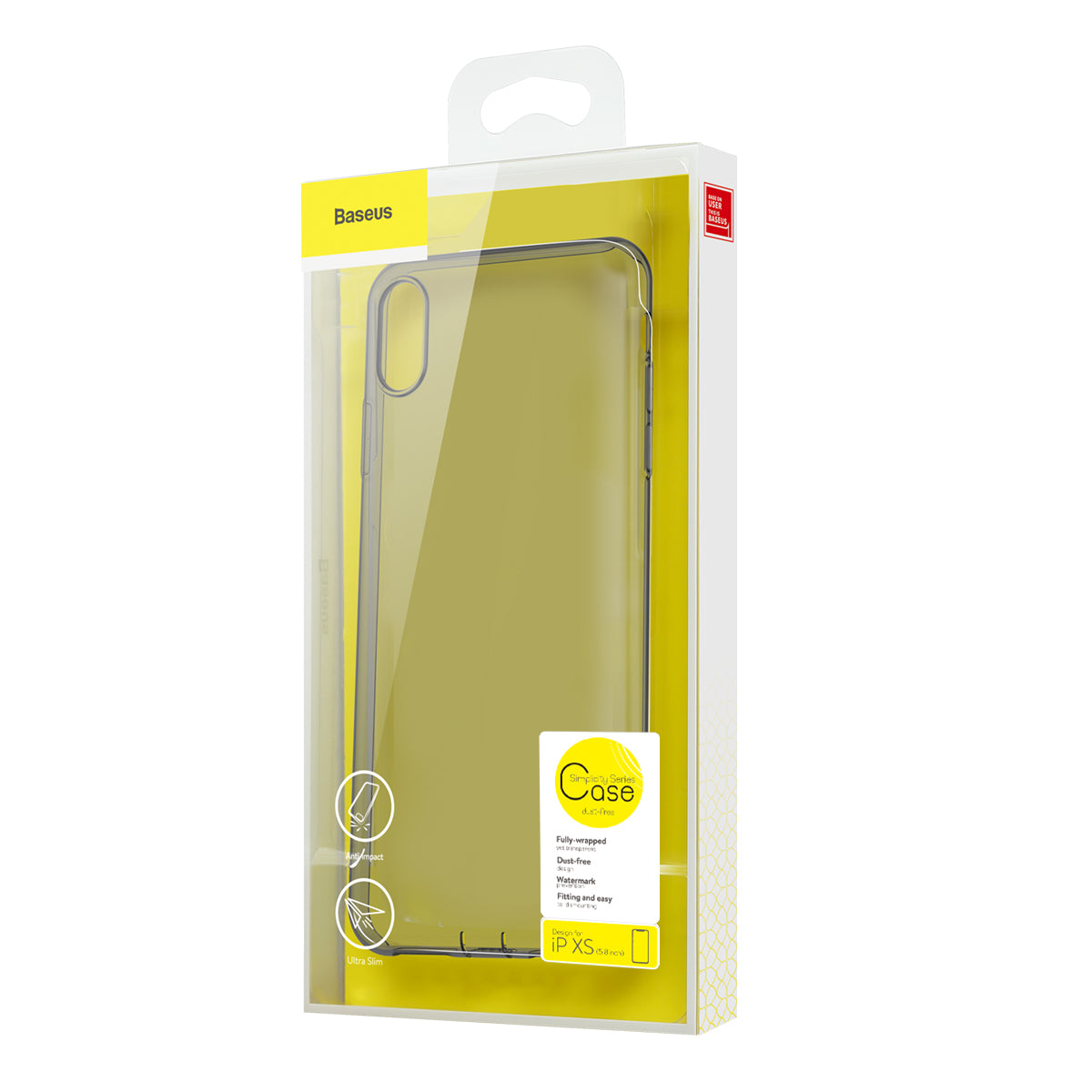 Baseus Simplicity Series Case for iPhone XS - Slim Protective Cover with Premium Materials | Perfect for Everyday Use, Travel & Work