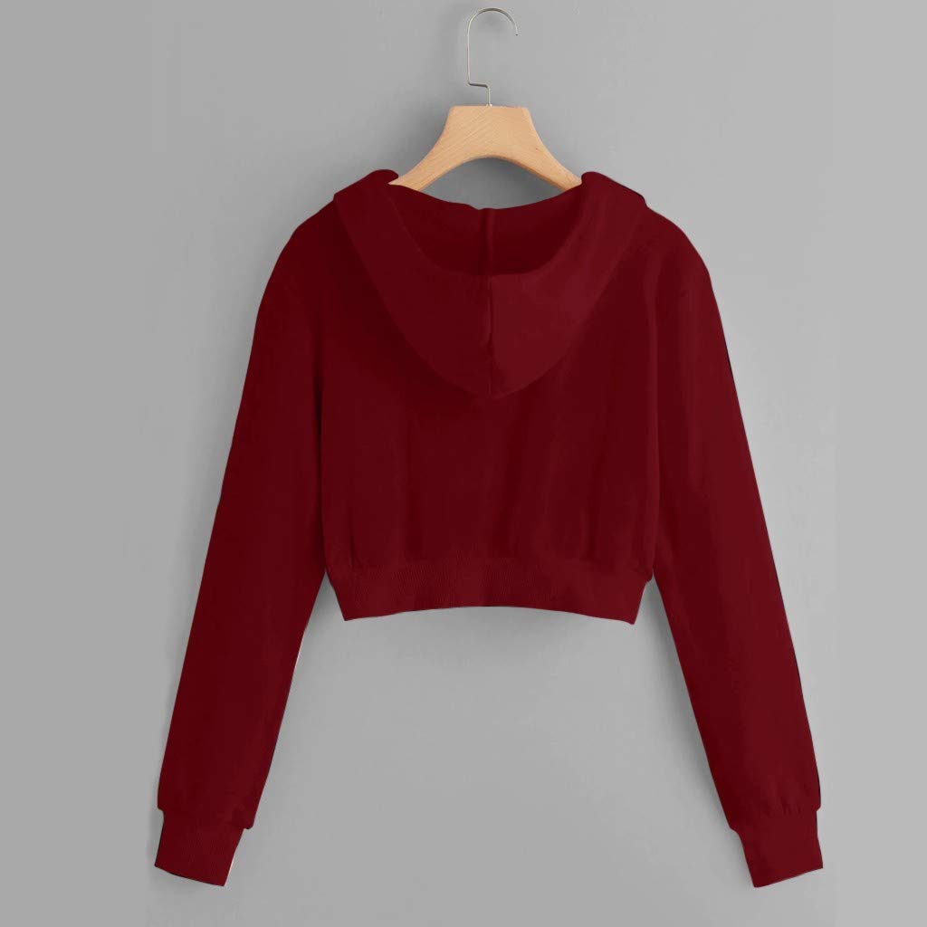 Trendy Black Crop Hoodie for Women & Teens - Basic Zip-Up Pullover Sweatshirt with Long Sleeves | Perfect for Casual Wear, Street Style & Layering Outfits