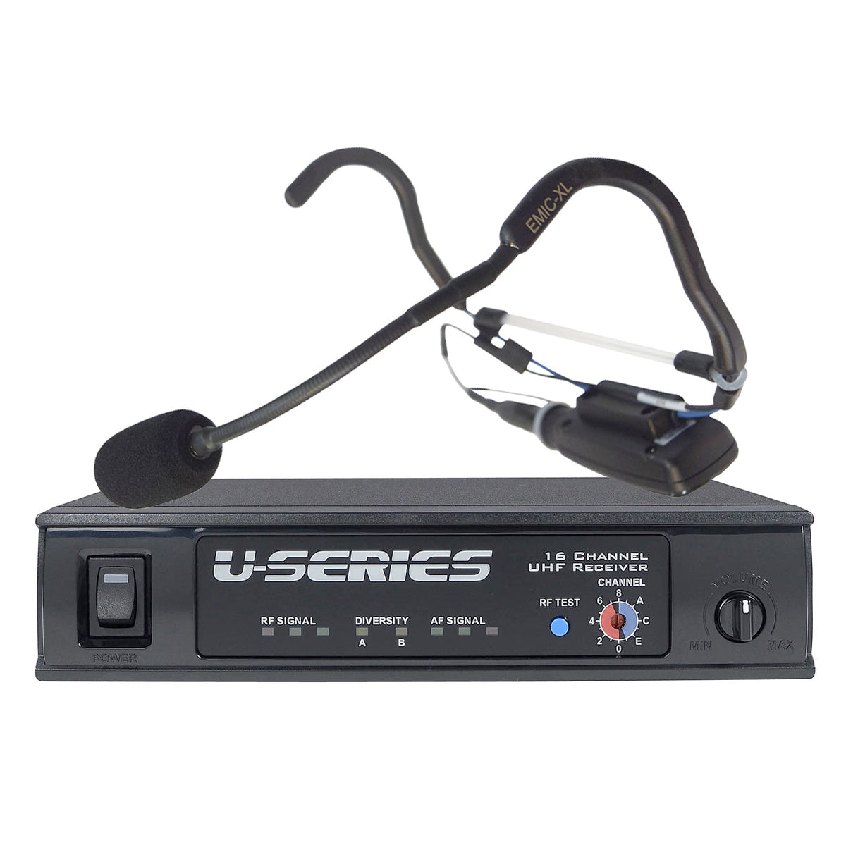 Fitness Audio U Series Mini TX EMic XL Wireless Microphone System for Singing, Karaoke, Public Speaking & Recording - Portable Clip-on Mic for Performers, Presenters & Content Creators