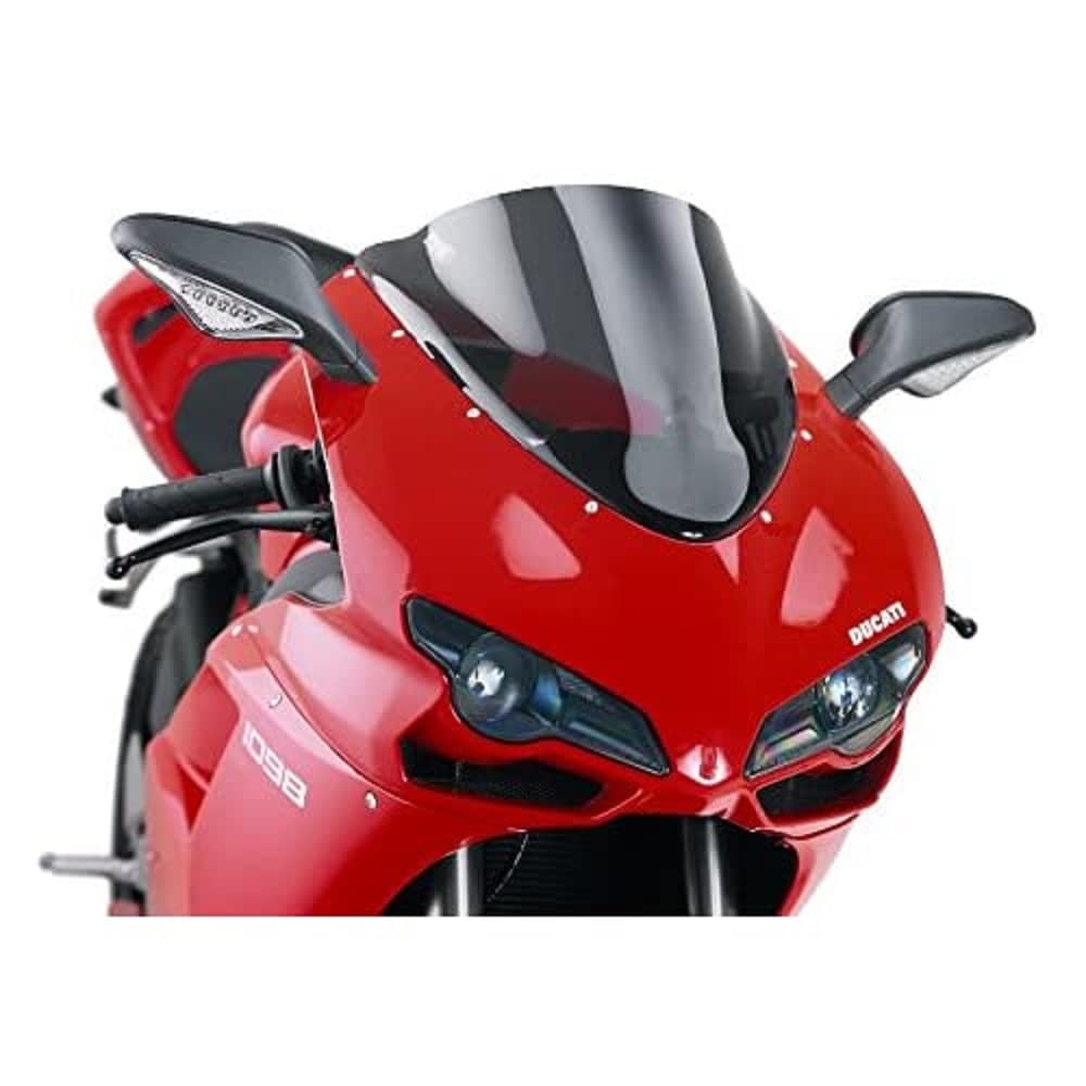 Puig 4667F Dark Smoke Racing Windscreen - High-Performance Motorcycle Windshield for Sport Bikes, Durable Polycarbonate Shield for Harley, Ducati, Kawasaki - Perfect for Highway Riding & Wind Protection