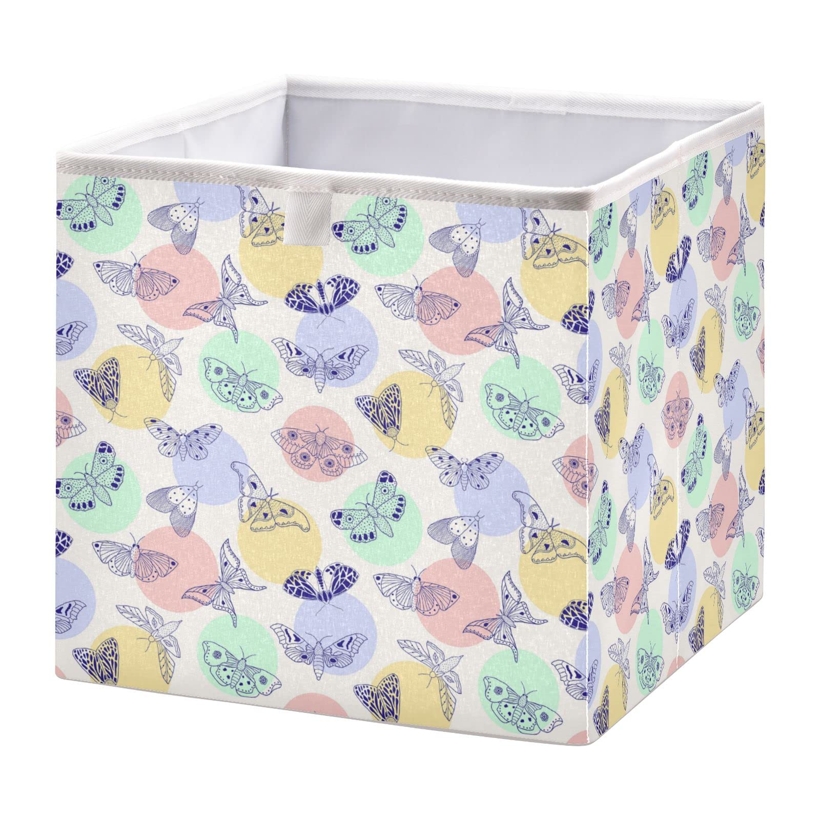 Collapsible Square Storage Baskets - Nursery & Kids Room Organizer with Shelves, Cloth Bins for Bedroom & Playroom Storage | Perfect for Toys, Books & Baby Essentials Organization