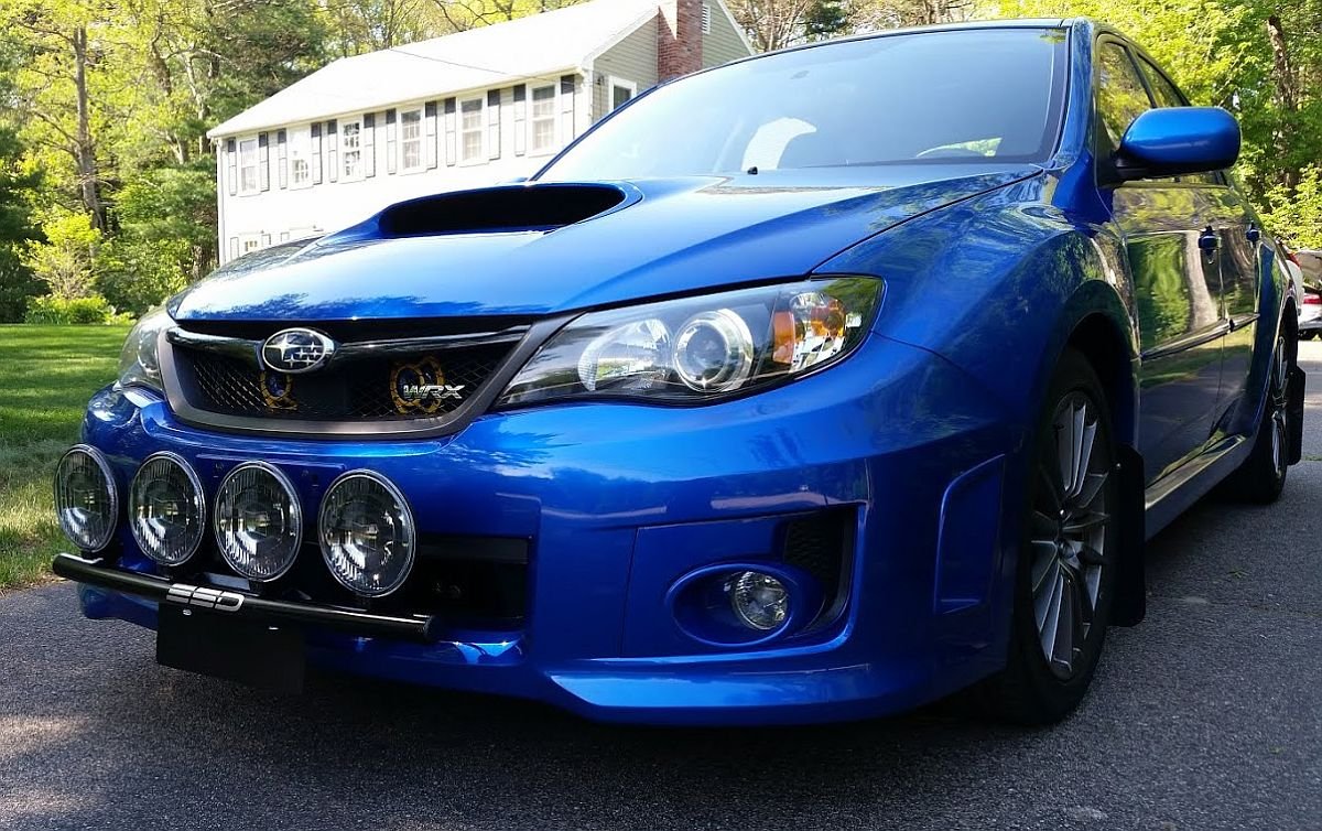 2009 Subaru WRX & STI Rally Light Bar - Heavy Duty Bull Bar with 4 Light Mounts | Powder Coated Off-Road Protection | Perfect for Rally Racing & Night Driving Adventures
