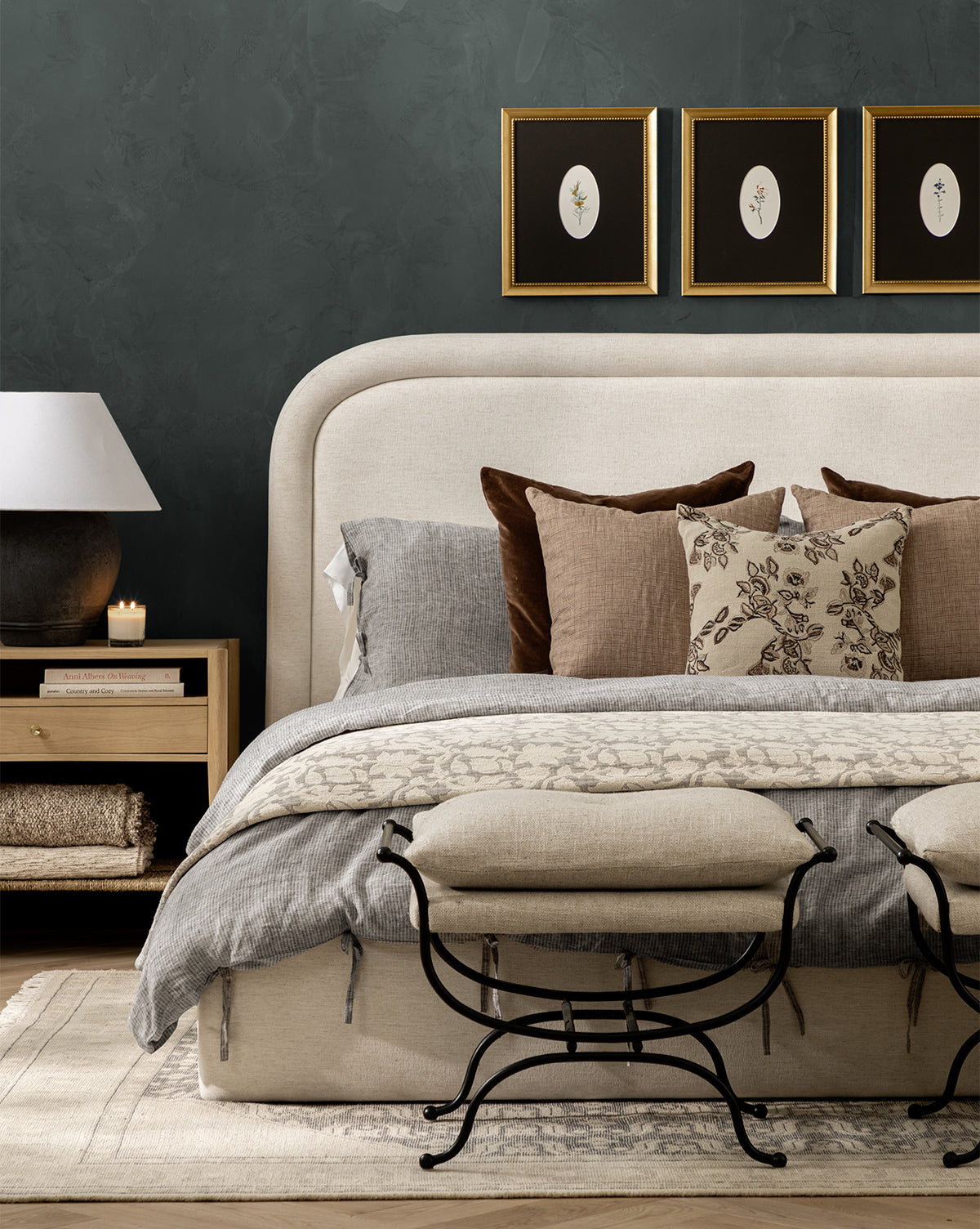 Selby Upholstered Queen Size Bed Frame with Button Tufted Headboard - Modern Platform Bed for Bedroom, Guest Room & Master Suite