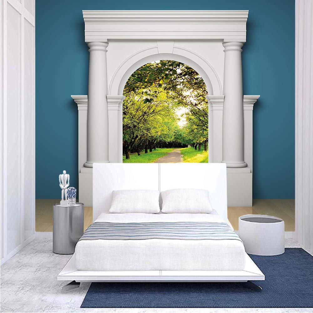 100x100 Inches Peel and Stick Wallpaper - Abstract Arches Enchanted Forest Mural, Self-Adhesive Removable Wall Decor for Home & Office | Perfect for Living Room, Bedroom, or Workspace Accent Wall
