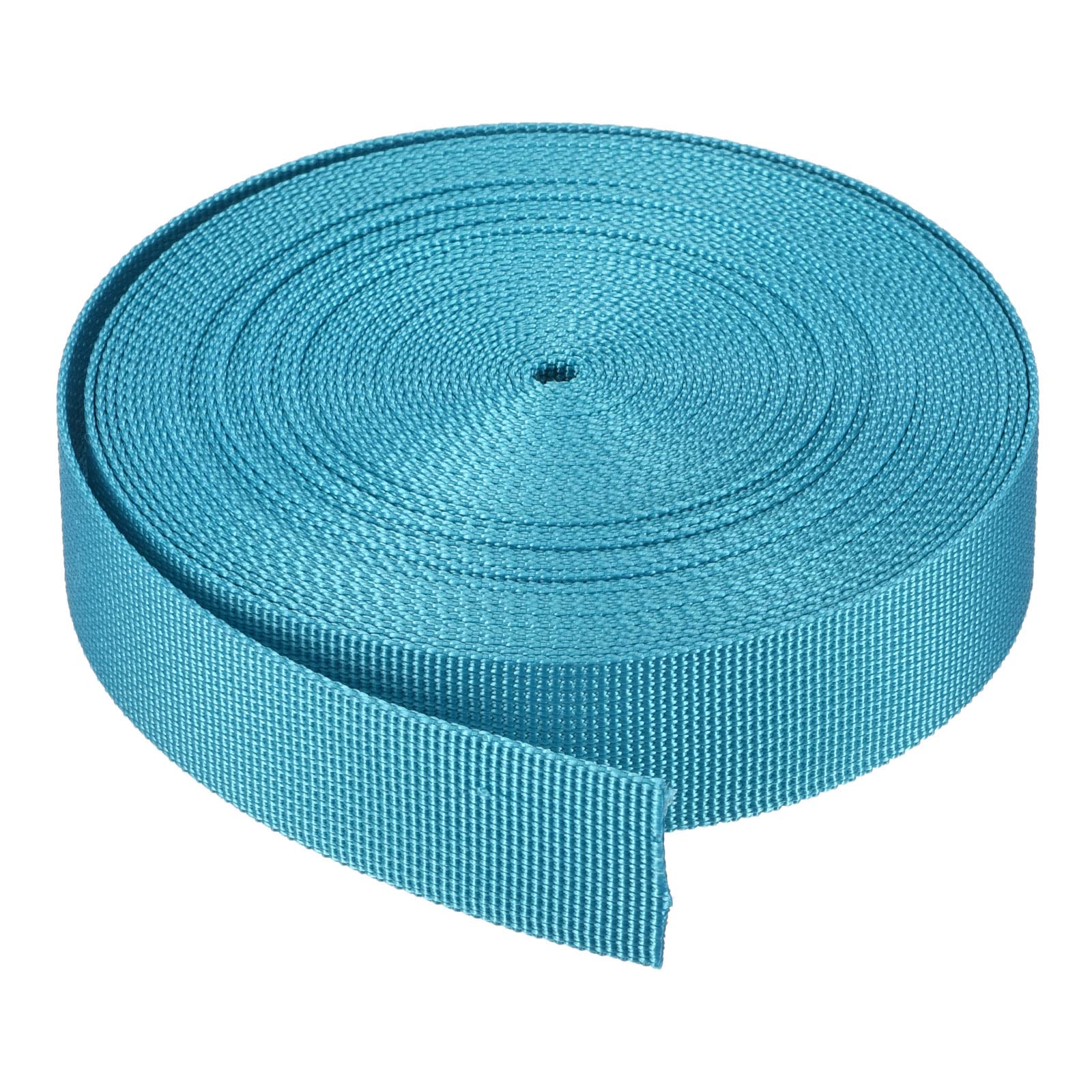 1 Inch x 10 Yards Light Blue Nylon Webbing Strap for Backpack, Luggage Rack, DIY Projects | Heavy Duty Flat Nylon Strapping for Outdoor Gear, Pet Collars & Crafting