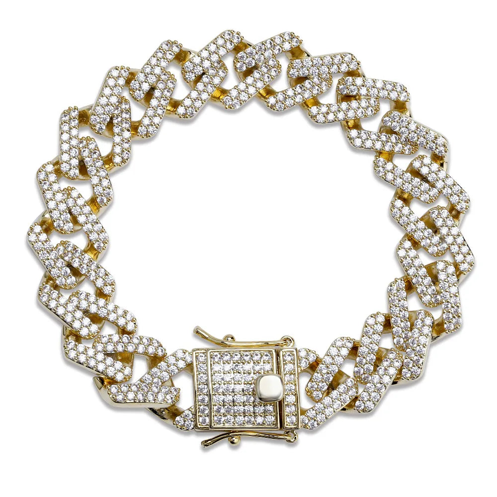 8 Iced Out Diamond Moissanite Bracelet for Women - 925 Sterling Silver Tennis Chain Bracelet with Sparkling Cubic Zirconia Stones - Perfect for Parties, Weddings & Special Occasions