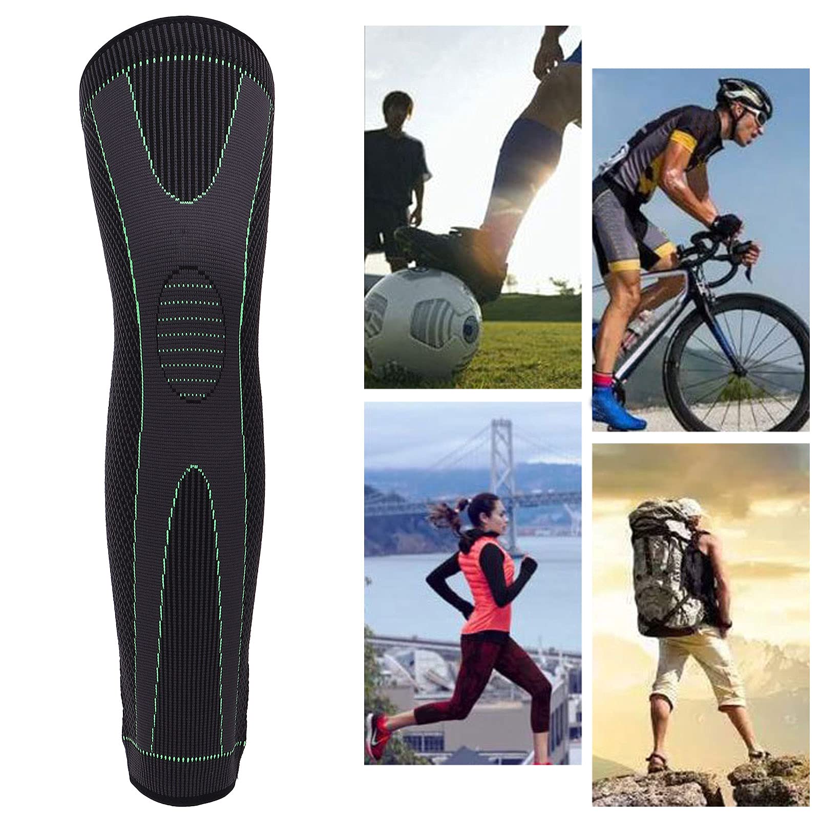 Best Compression Knee Sleeve for Varicose Veins, Lymphedema & DVT Relief - Stable & Durable Leg Support Sleeves - Easy to Wear High Compression for Circulation & Pain Relief - Perfect for Running, Workouts & Daily Wear (Medium Size)