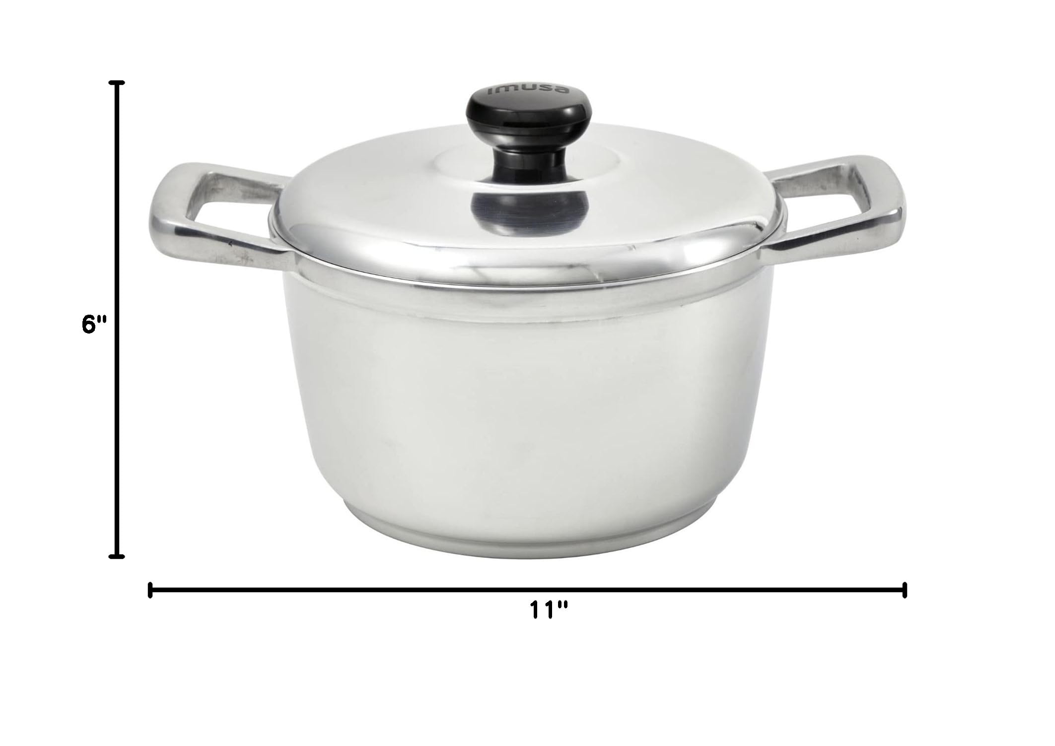IMUSA 3.5 Quart Heavy Duty Cajun Cast Aluminum Dutch Oven - Perfect for Camping, Outdoor Cooking & Cajun-Style Meals