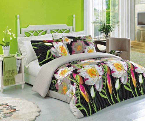 Royal Hotel Bedding Athens 3-Piece Full/Queen Comforter Cover Set - 100% Cotton 300 Thread Count - Luxury Duvet Cover for Bedroom, Guest Room & Hotel Decor
