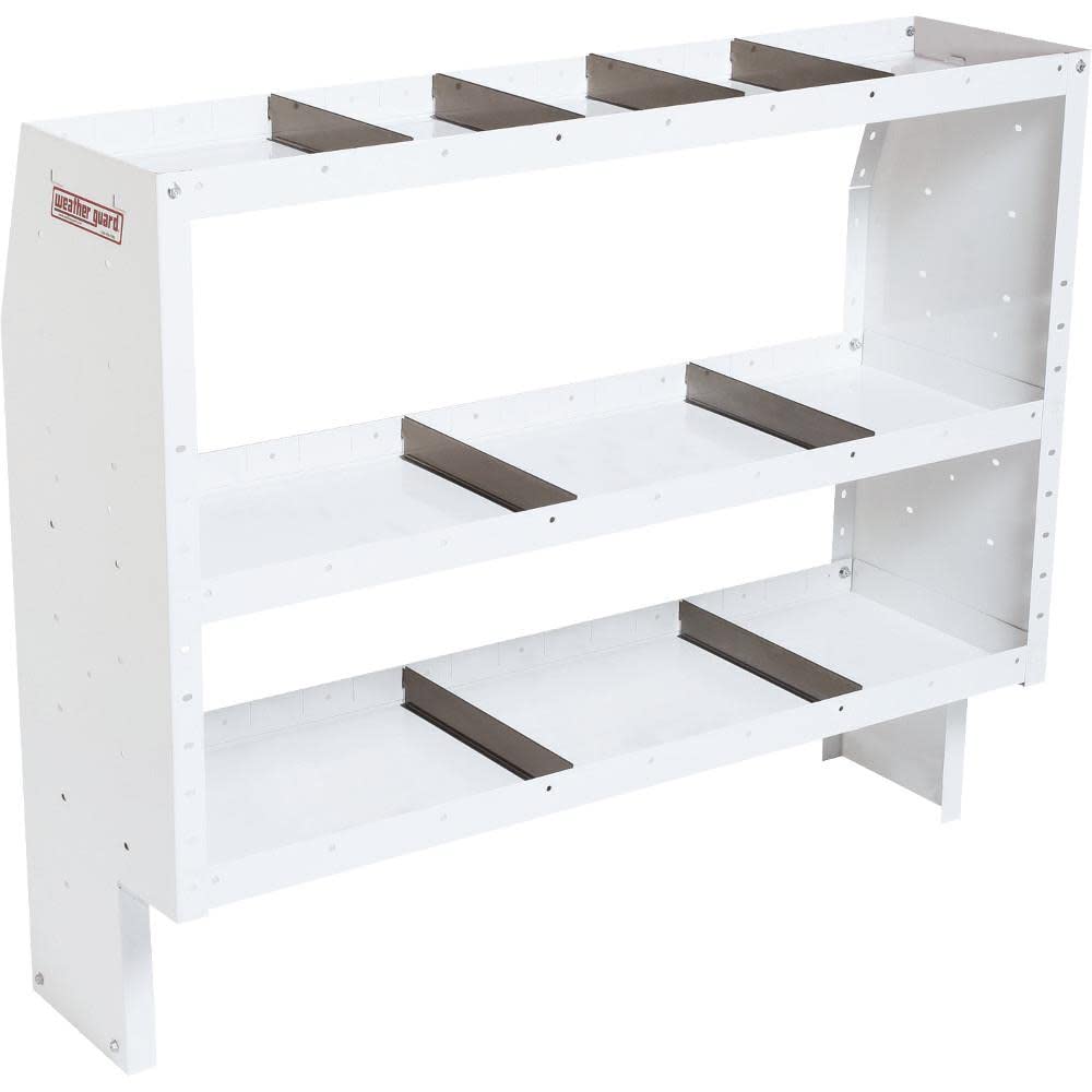 WEATHER GUARD 9345303 Adjustable Shelf Unit - Heavy Duty Metal Storage Rack for Garage, Workshop & Warehouse Organization