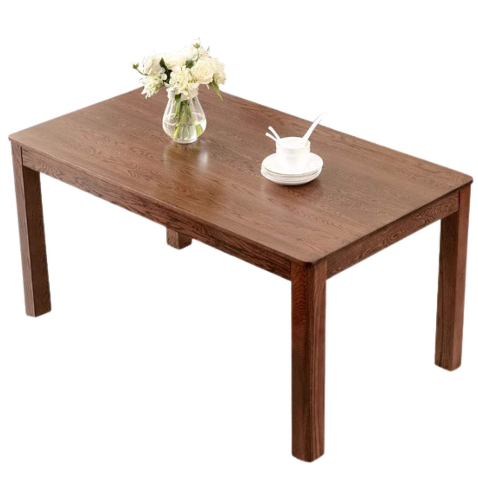 55.1x31.5x29.5 inch / 140x80x75 сm / Walnut color / Rice dining table