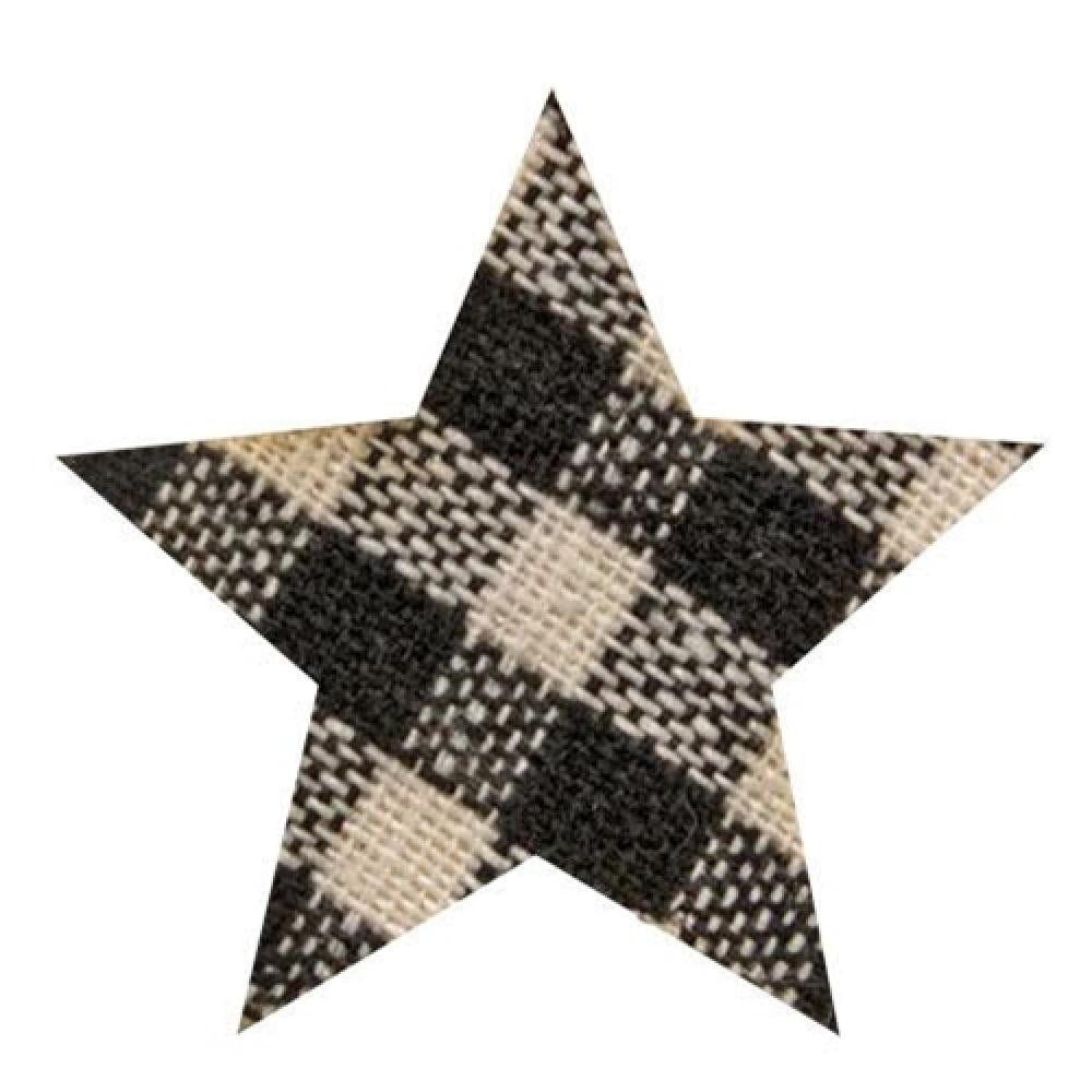 10-Piece Set of Black and White Plaid Star Bowl Fillers - Perfect for Christmas Decor, Party Favors, and Table Centerpieces
