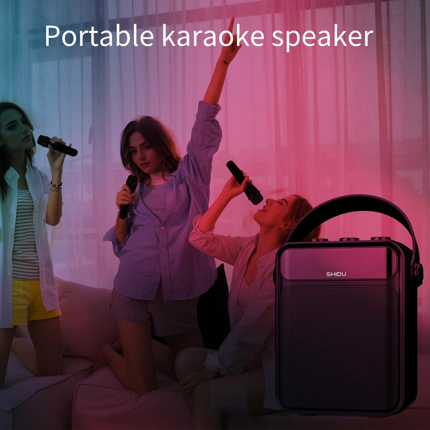 SHIDU Wireless Voice Amplifier with Handheld Microphone - Portable Bluetooth PA System for Teachers, Classroom, Meetings & Outdoor Use - Ideal for Lectures, Presentations, Events & Public Speaking